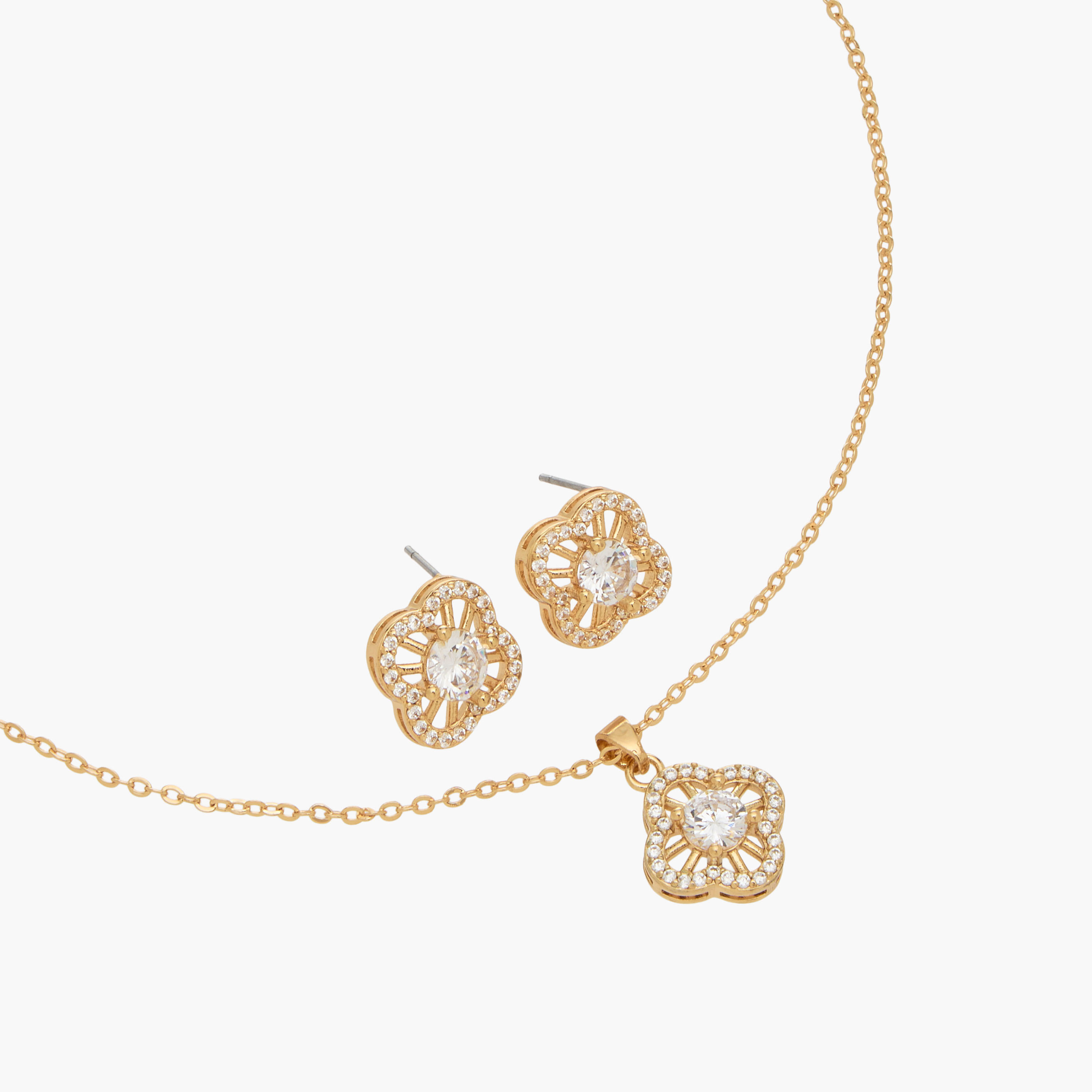 Set of 2 - Embellished Cubic Zirconia Necklace and Earrings-women-watchesandjewellery-jewellery-necklacesandpendants-image-5