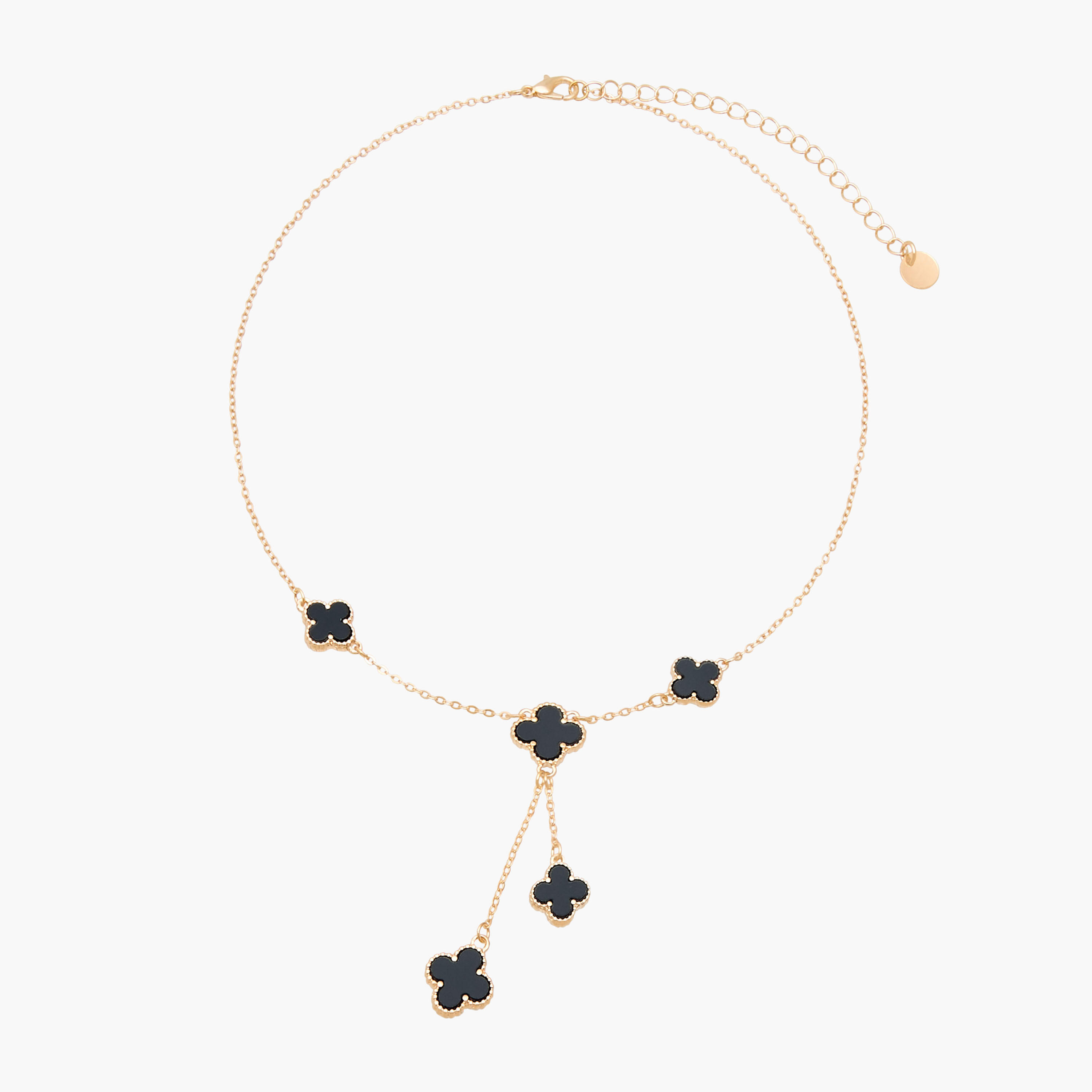 Metal Necklace with Clover Design-women-watchesandjewellery-jewellery-necklacesandpendants-image-1