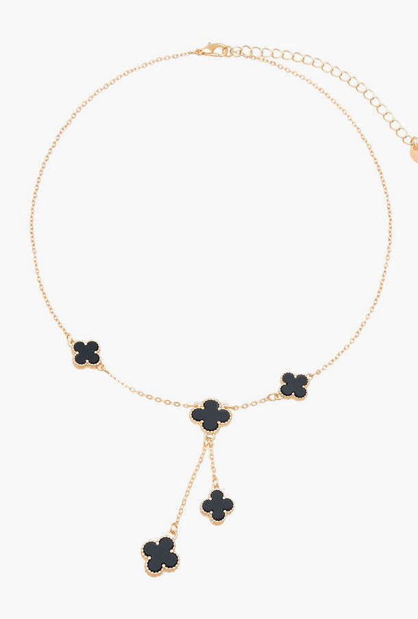 Metal Necklace with Clover Design-women-watchesandjewellery-jewellery-necklacesandpendants-image-1