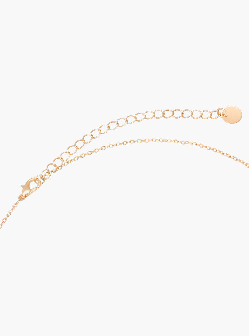 Metal Necklace with Clover Design-women-watchesandjewellery-jewellery-necklacesandpendants-image-3