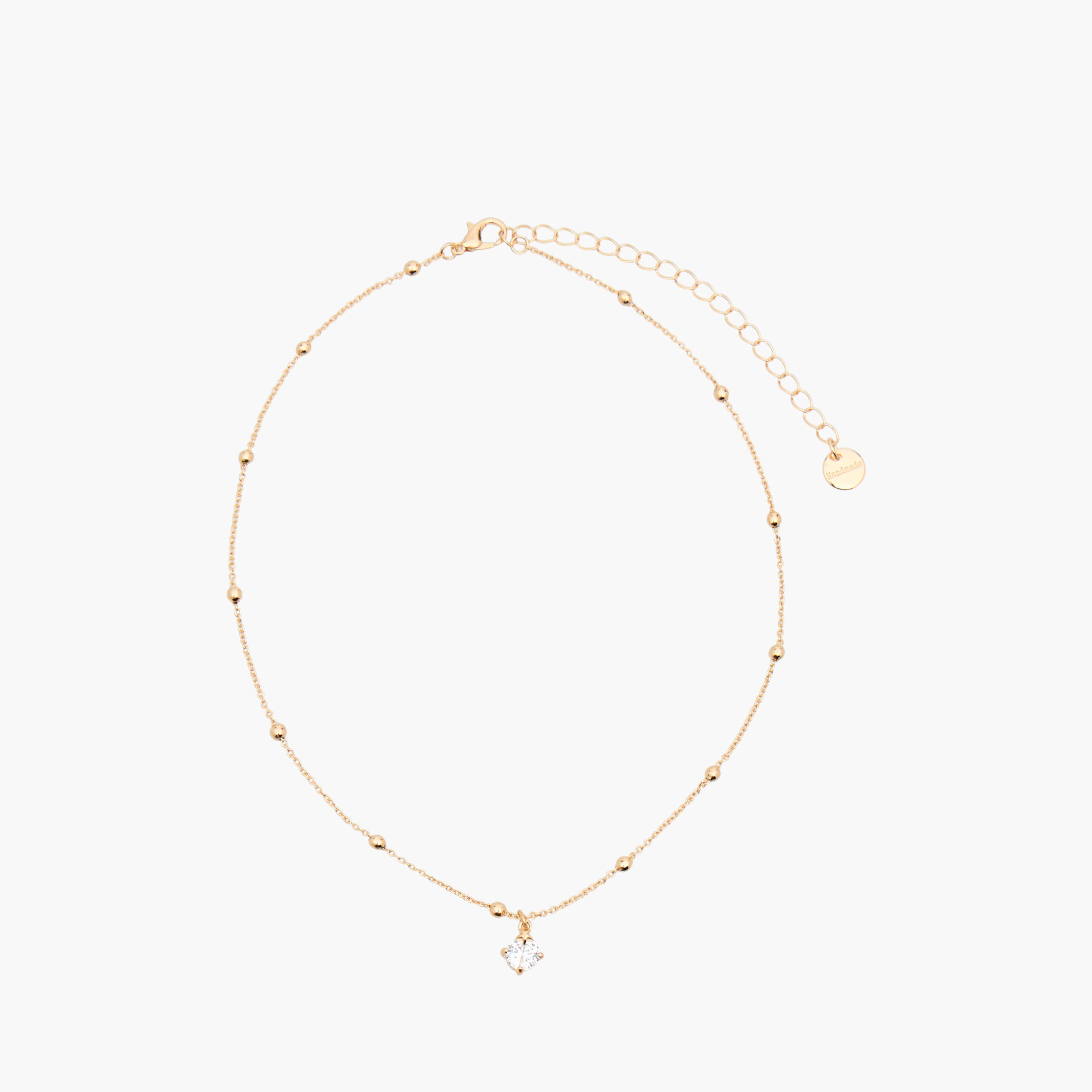 عقد معدني بدلاية وتزيينات مكعب زركونيا-women-watchesandjewellery-jewellery-necklacesandpendants-image-1