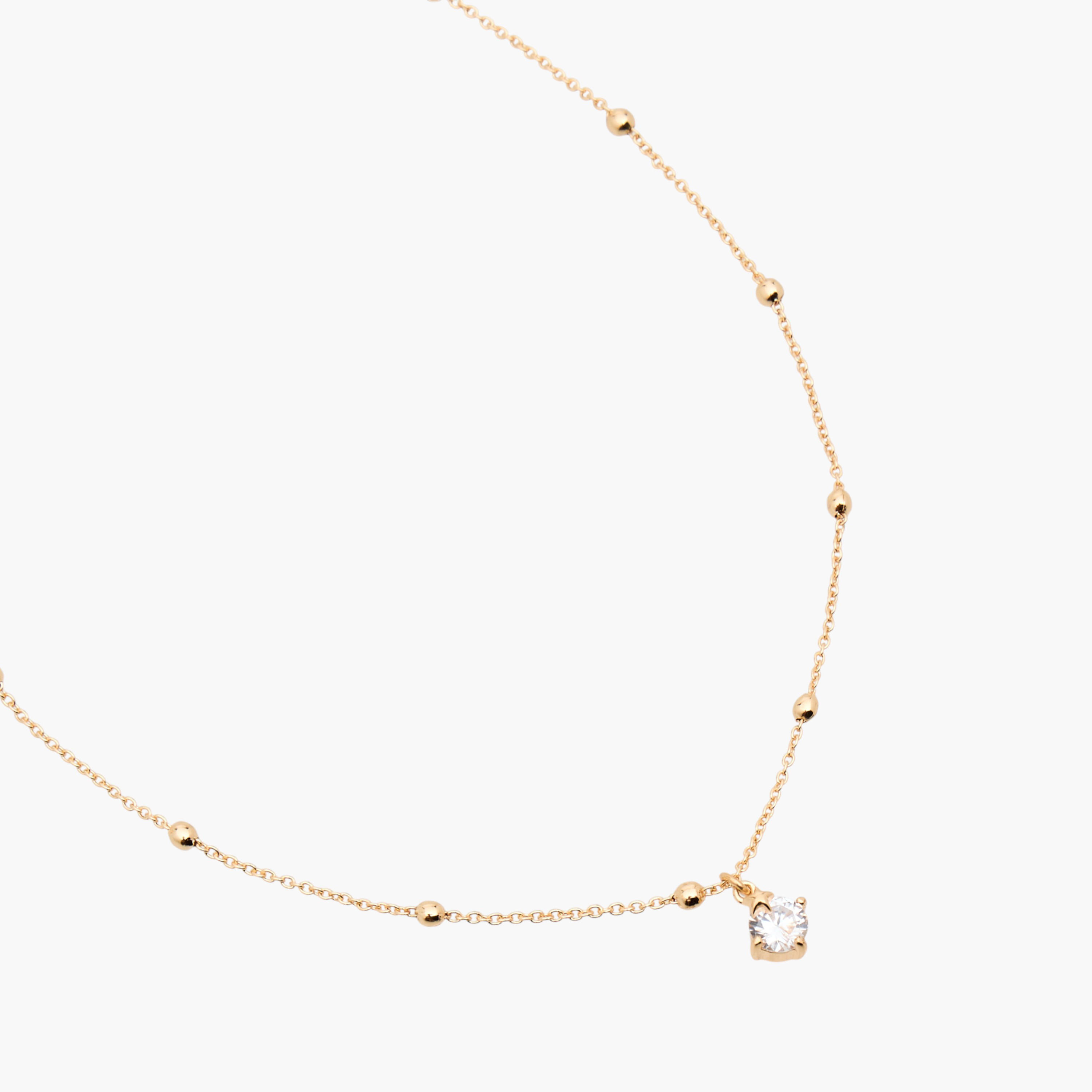 عقد معدني بدلاية وتزيينات مكعب زركونيا-women-watchesandjewellery-jewellery-necklacesandpendants-image-2