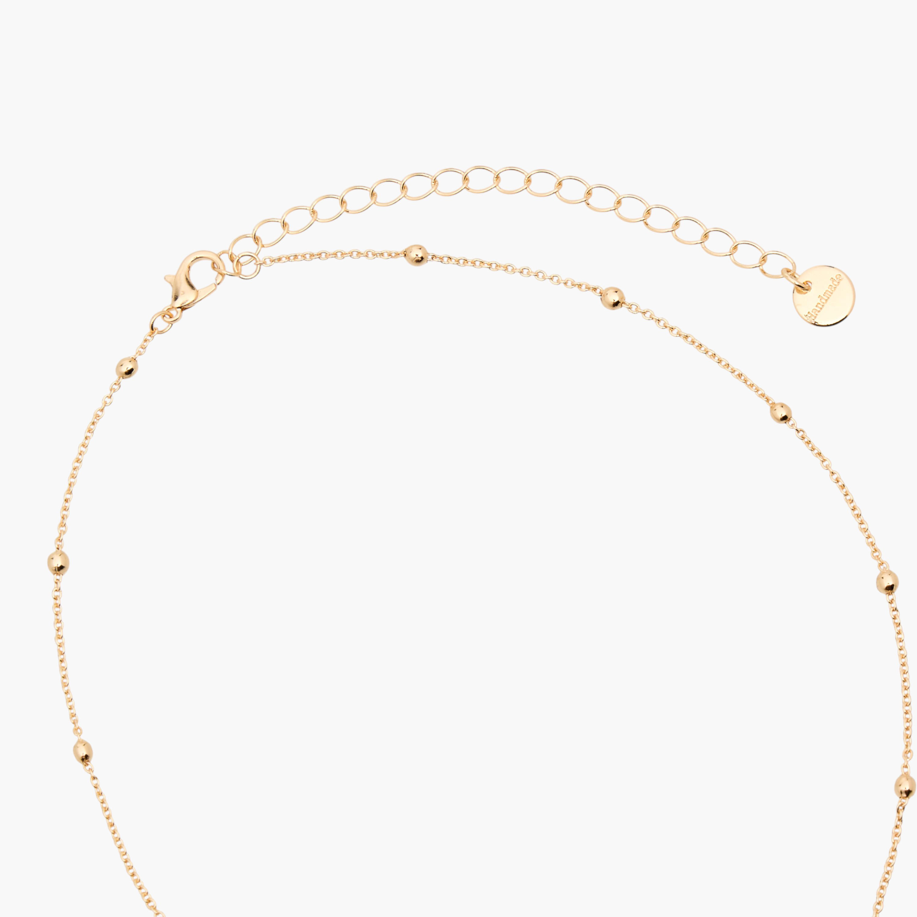 عقد معدني بدلاية وتزيينات مكعب زركونيا-women-watchesandjewellery-jewellery-necklacesandpendants-image-3