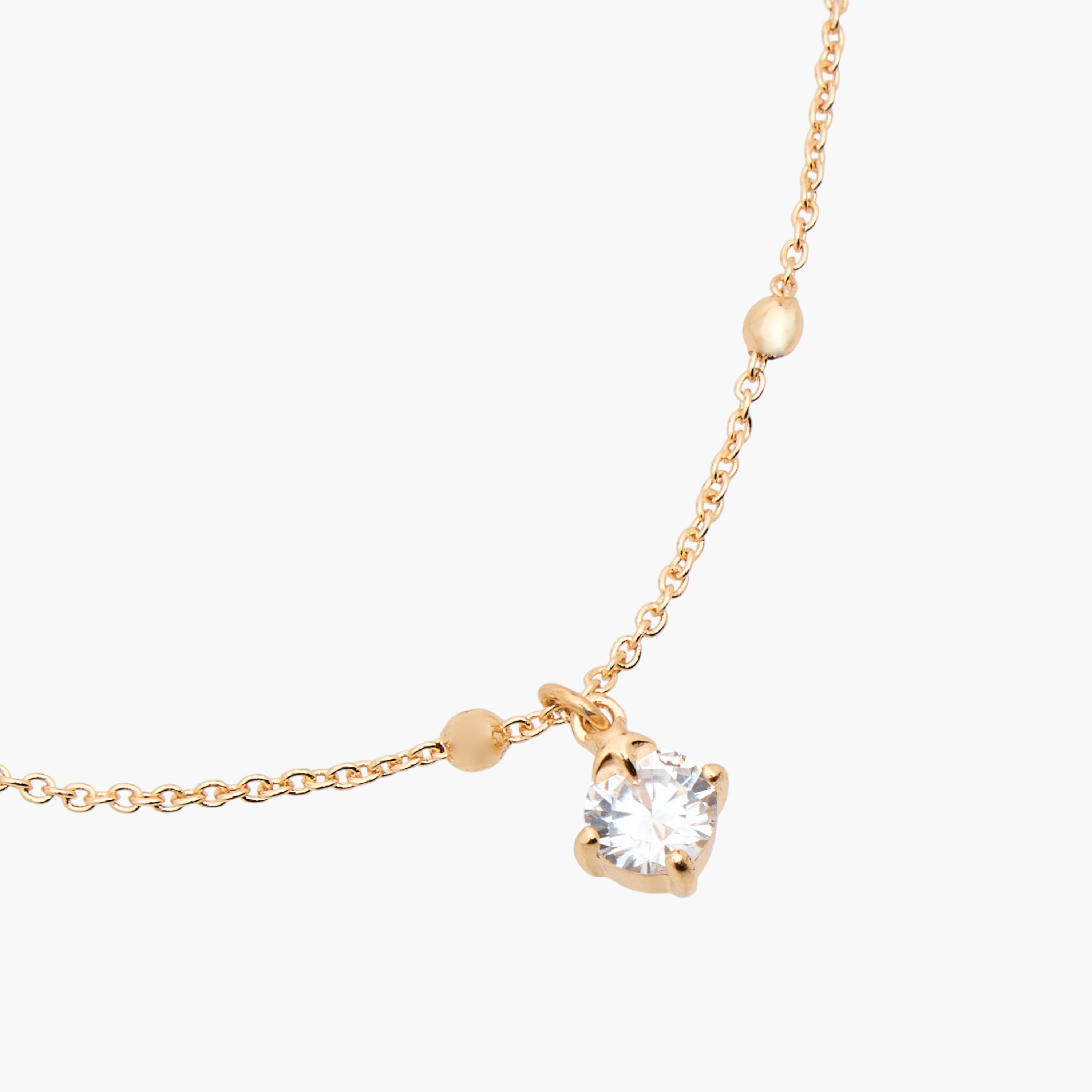 عقد معدني بدلاية وتزيينات مكعب زركونيا-women-watchesandjewellery-jewellery-necklacesandpendants-image-4