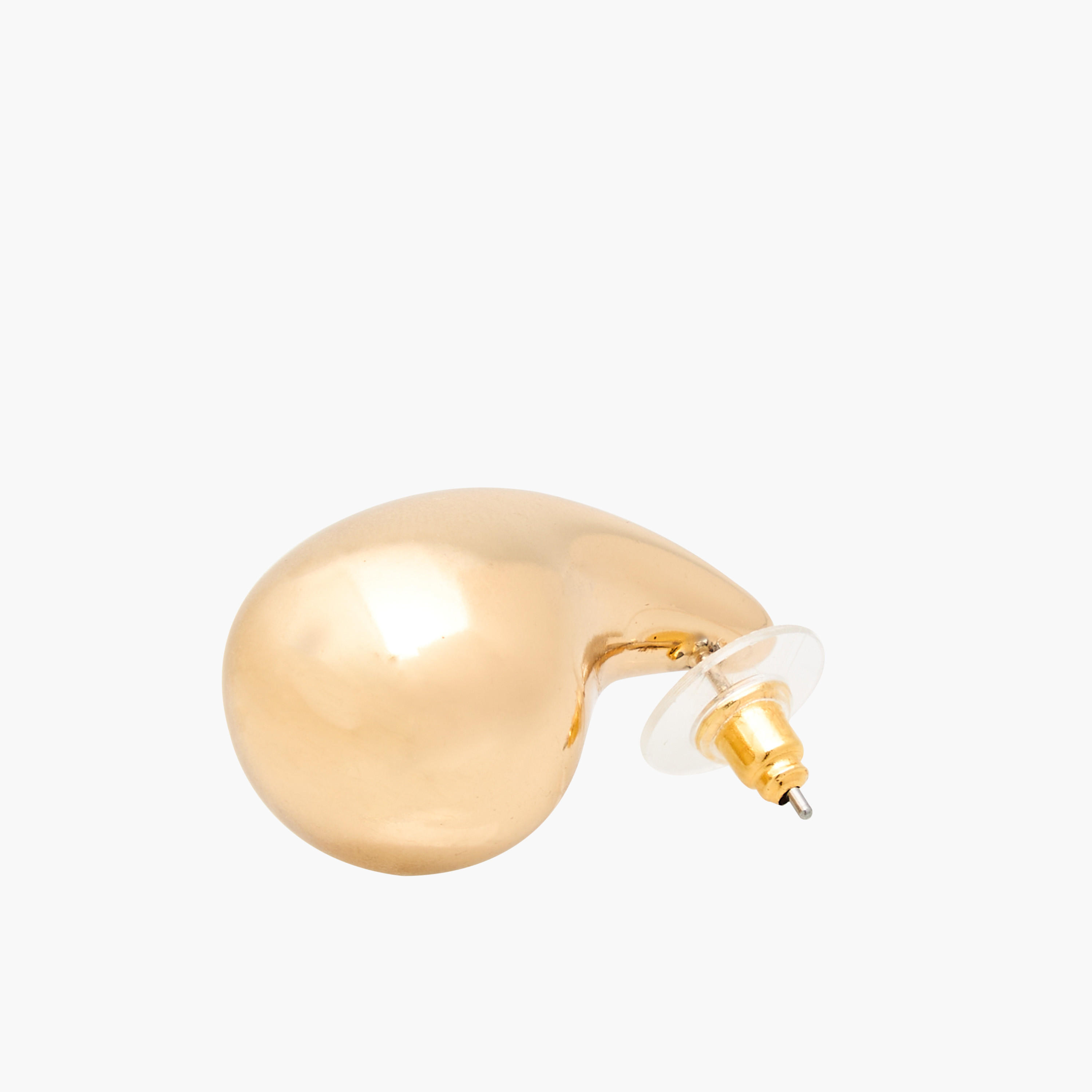 حلق بلون ذهبي وتصميم دمعة ومكبس إغلاق خلفي-women-watchesandjewellery-jewellery-earrings-image-3