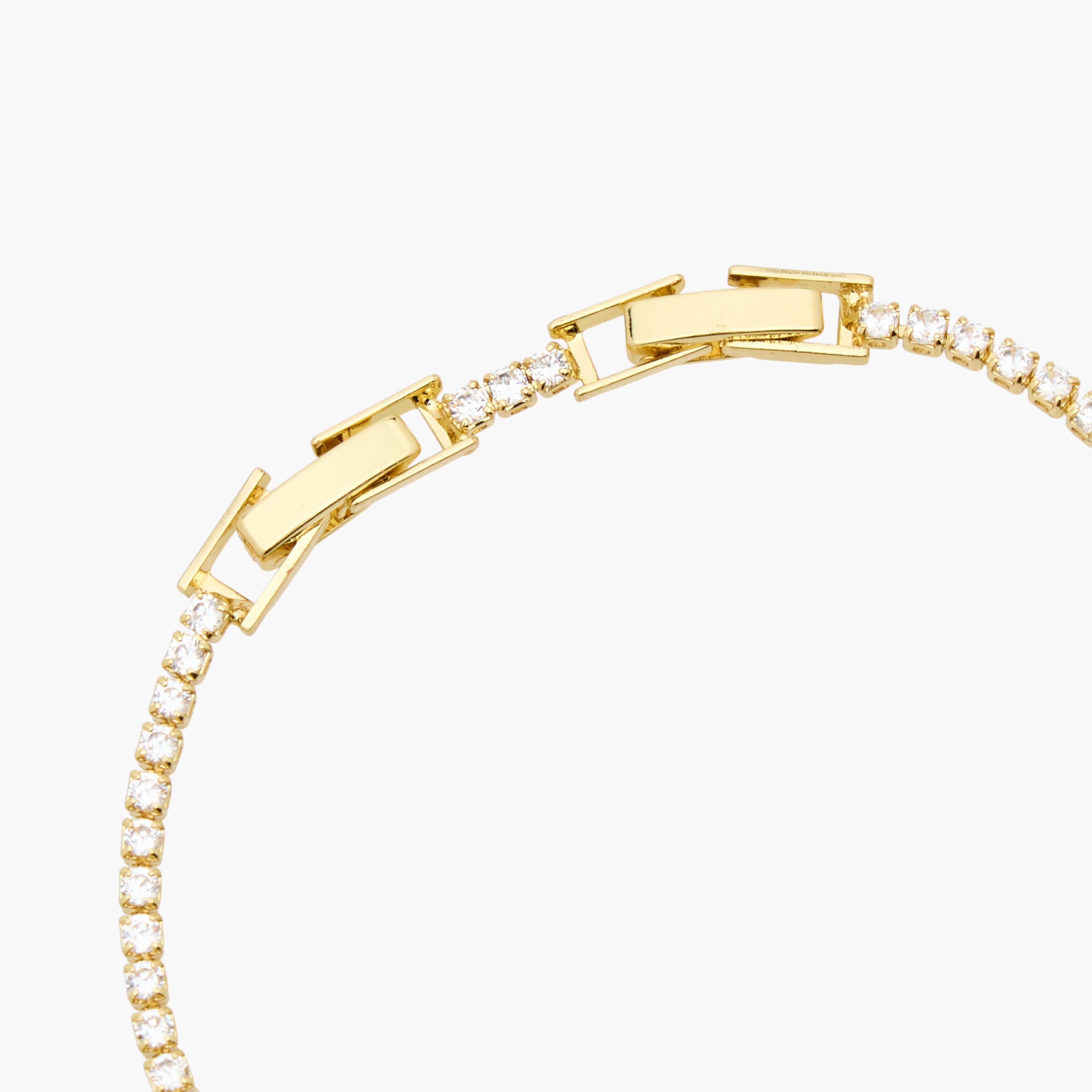 Metal Cubic Zirconia Embellished Bracelet-women-watchesandjewellery-jewellery-banglesandbracelets-image-4