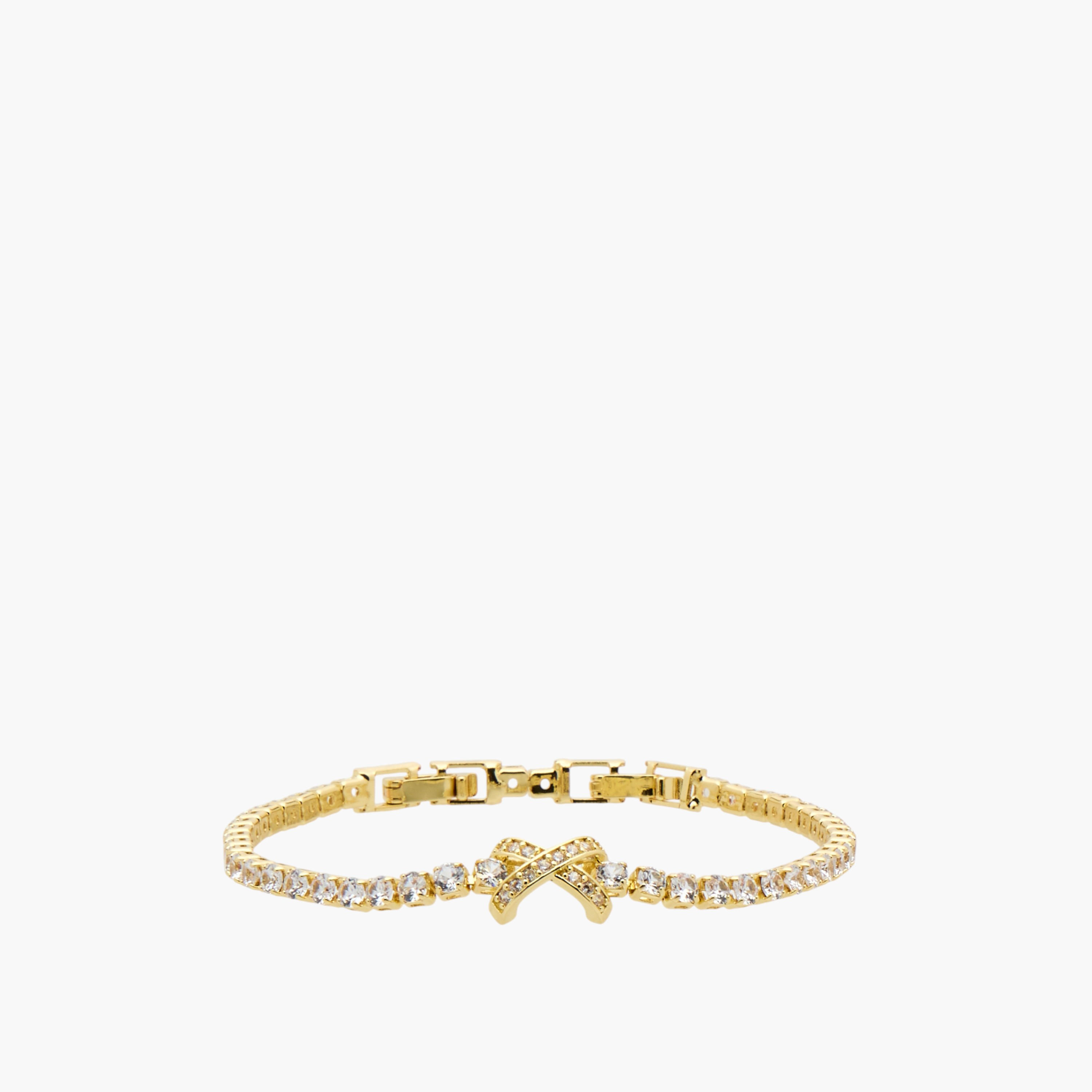 Metal Cubic Zirconia Embellished Bracelet-women-watchesandjewellery-jewellery-banglesandbracelets-image-1