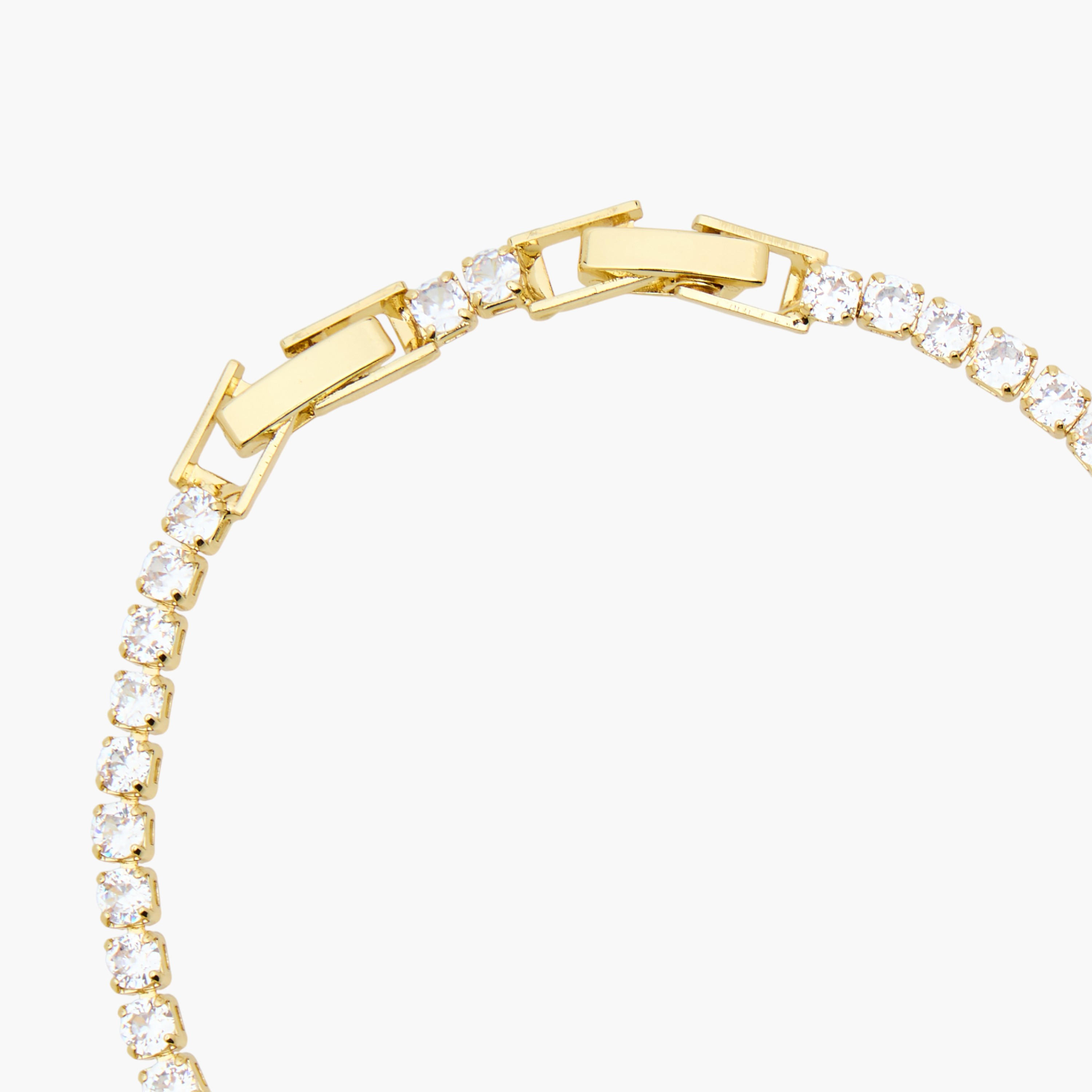 Metal Cubic Zirconia Embellished Bracelet-women-watchesandjewellery-jewellery-banglesandbracelets-image-4