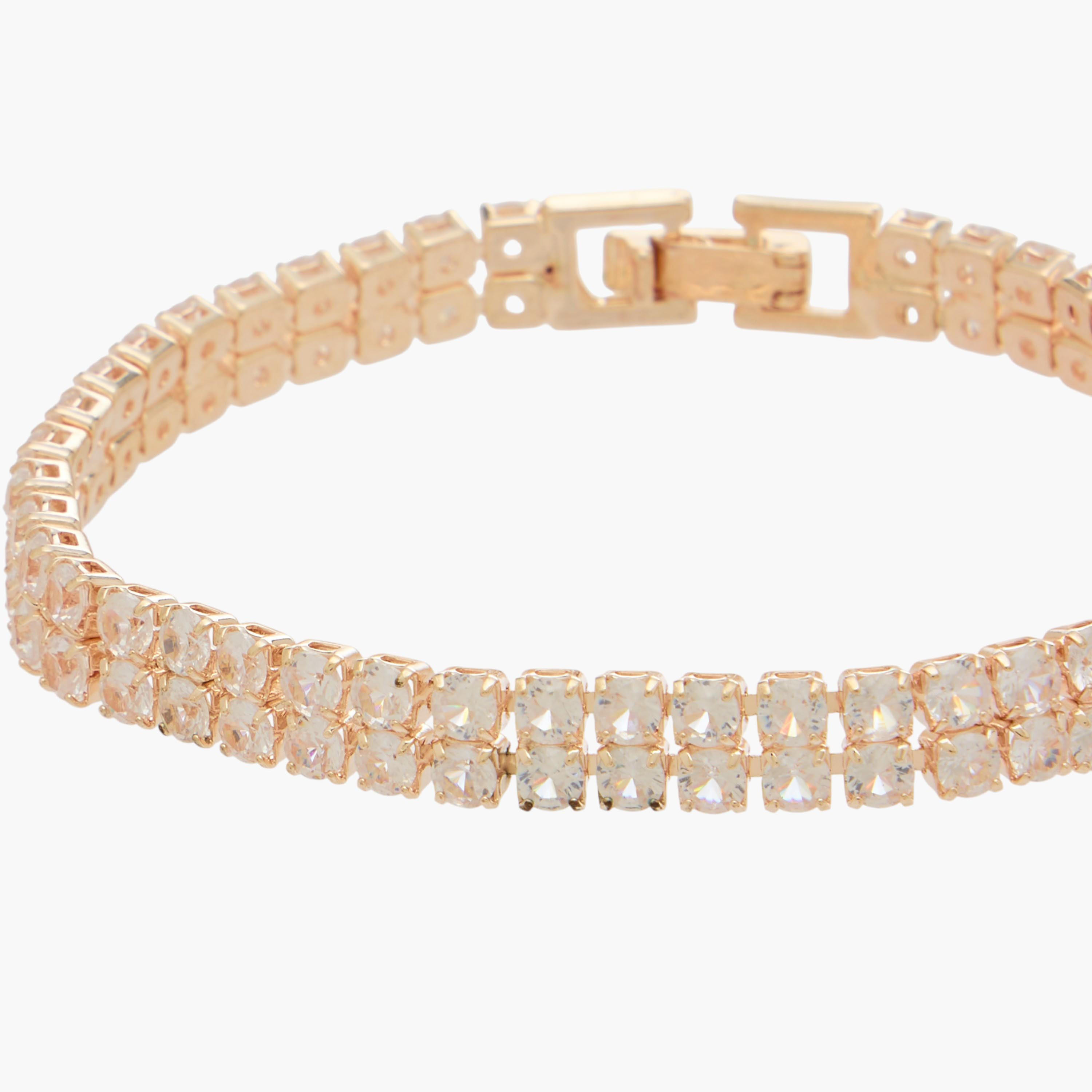 Gold Tone Cubic Zirconia Bracelet-women-watchesandjewellery-jewellery-banglesandbracelets-image-3