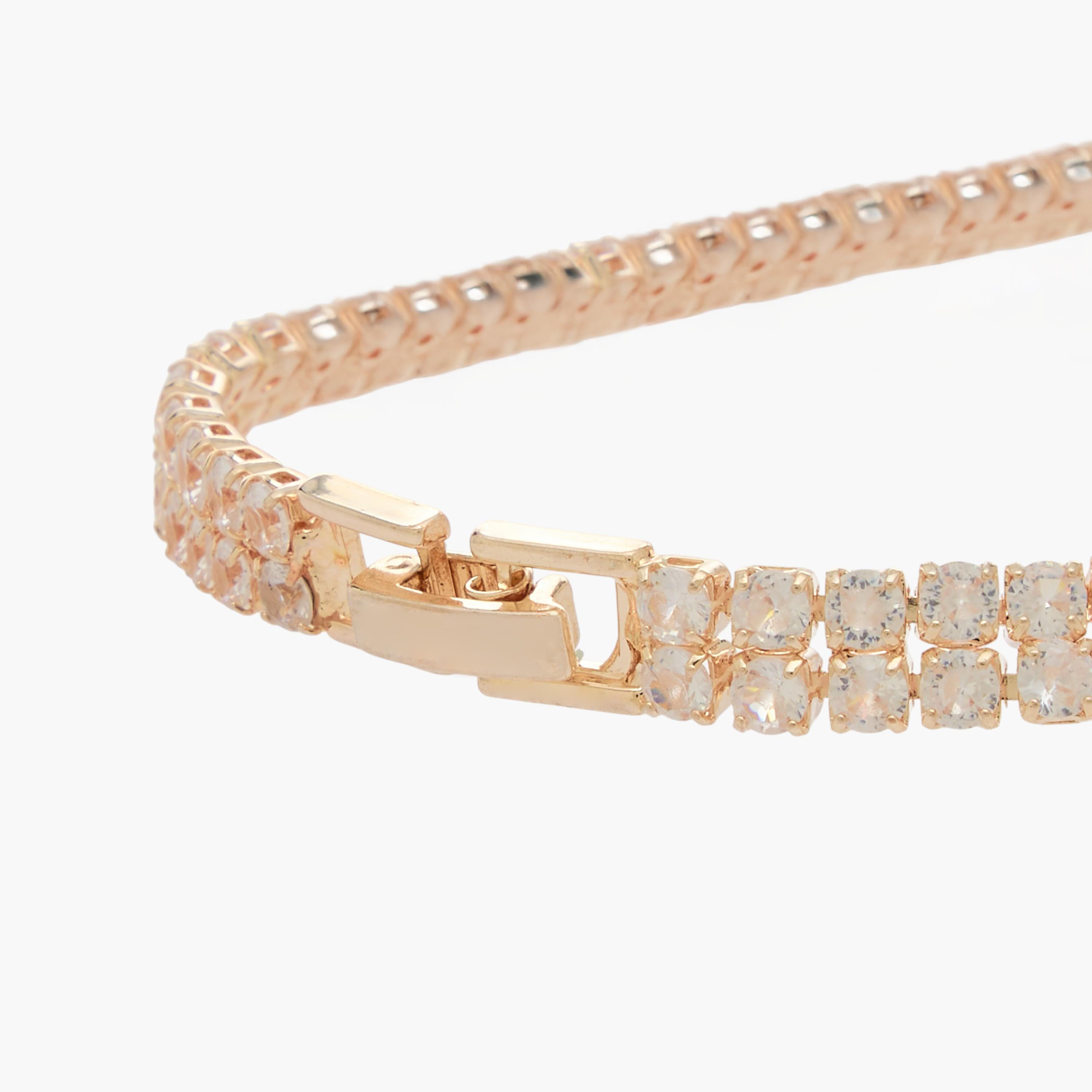 Gold Tone Cubic Zirconia Bracelet-women-watchesandjewellery-jewellery-banglesandbracelets-image-4