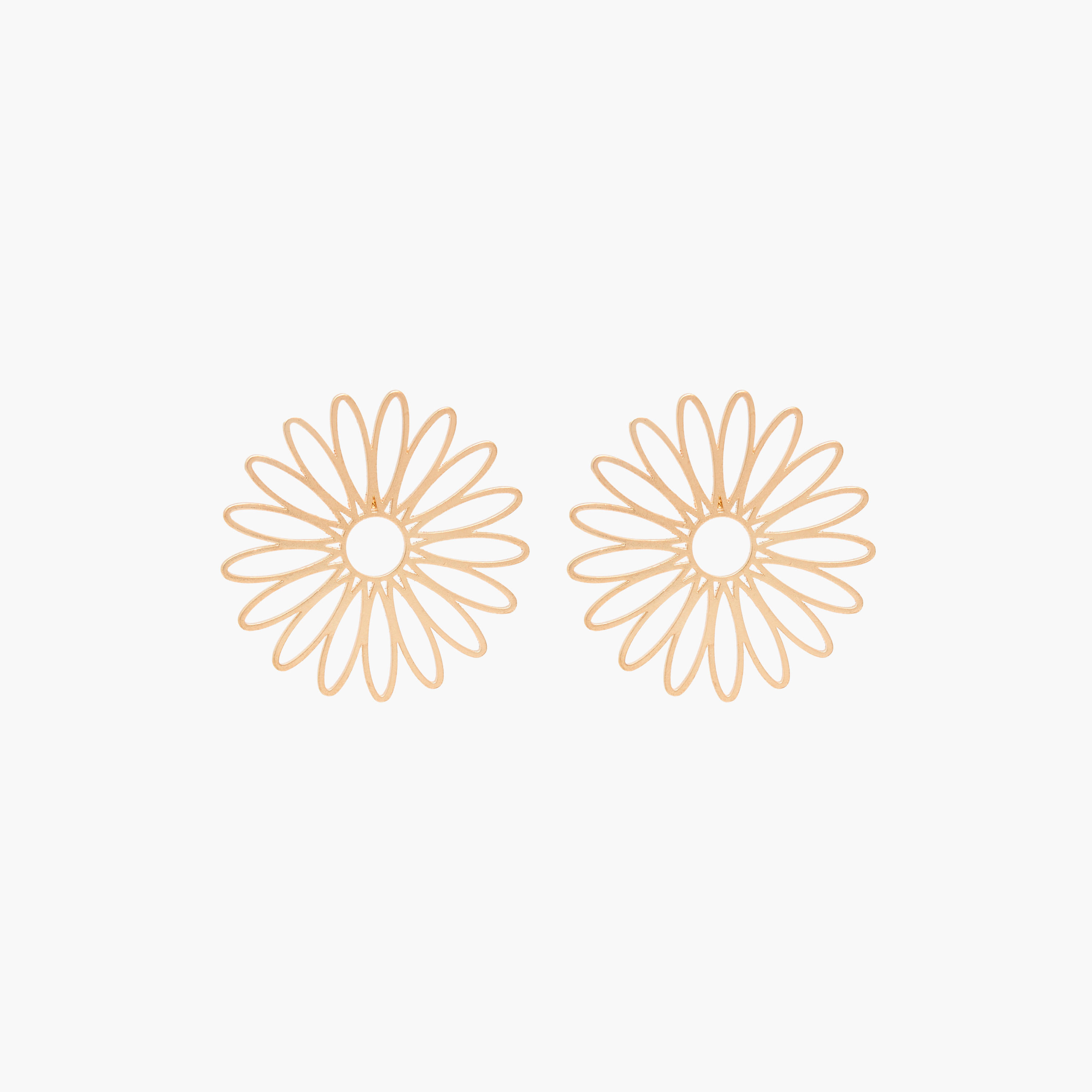 حلق معدن بتصميم زهرة ومكبس إغلاق خلفي-women-watchesandjewellery-jewellery-earrings-image-1