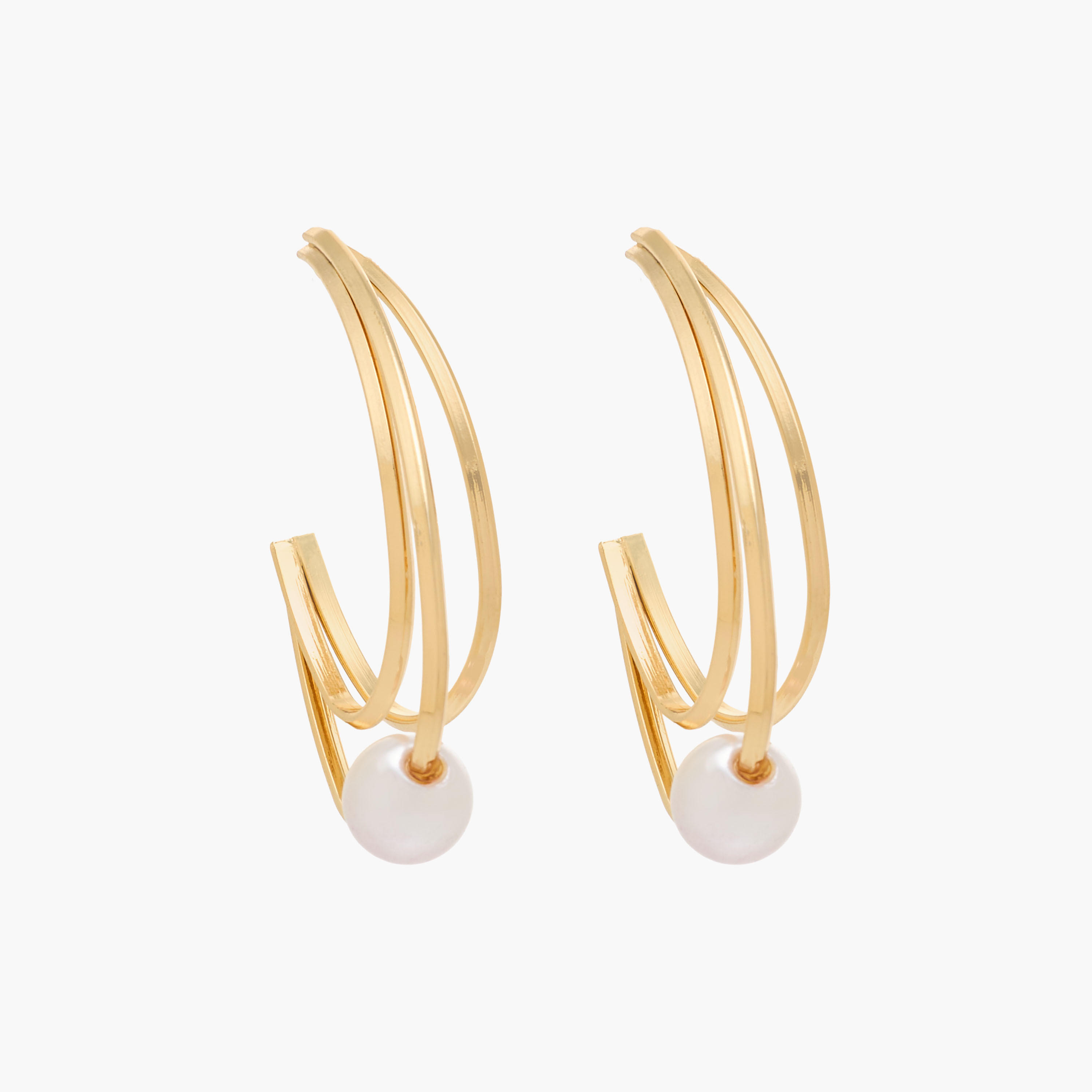 حلق معدني مزين بمكبس إغلاق خلفي-women-watchesandjewellery-jewellery-earrings-image-1