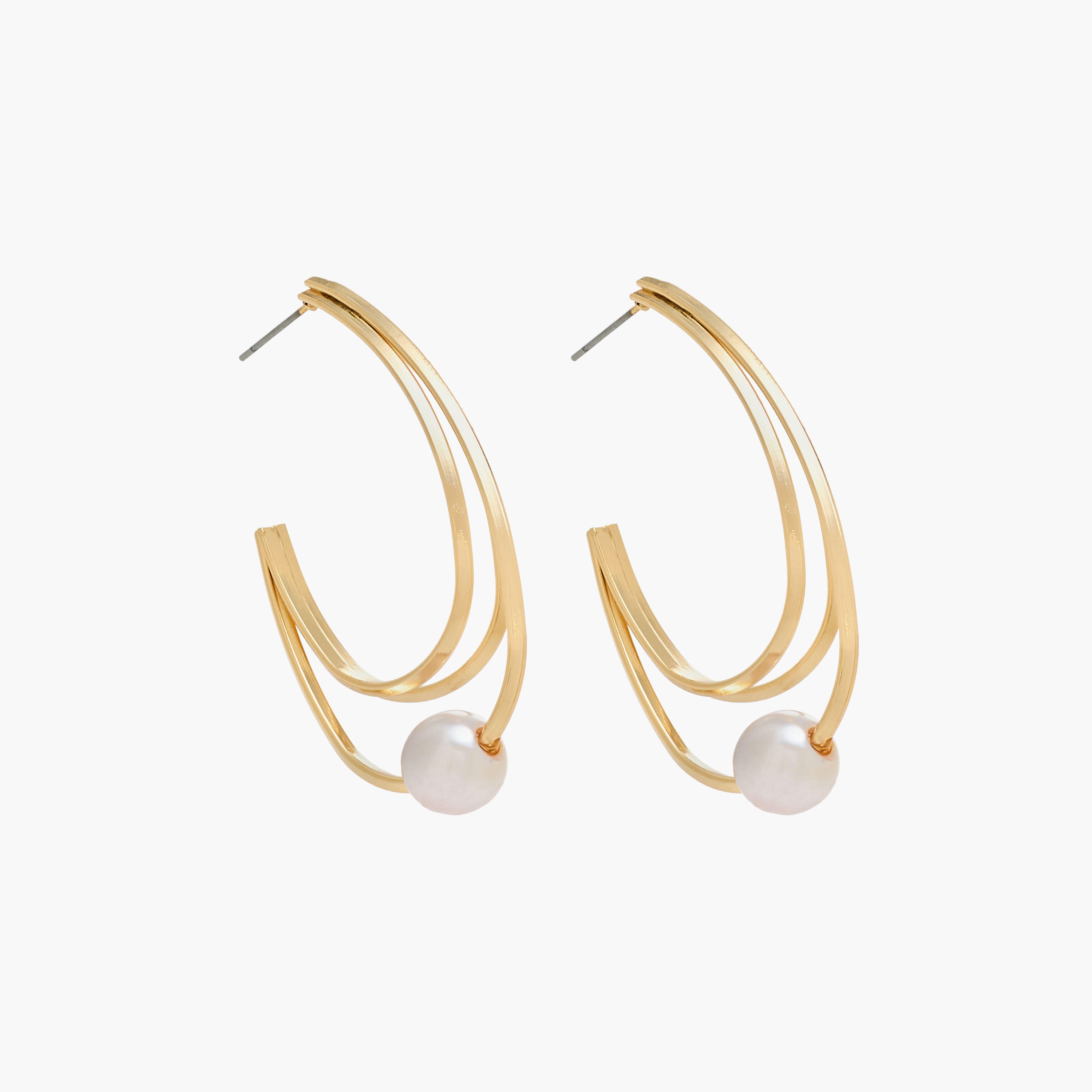حلق معدني مزين بمكبس إغلاق خلفي-women-watchesandjewellery-jewellery-earrings-image-2