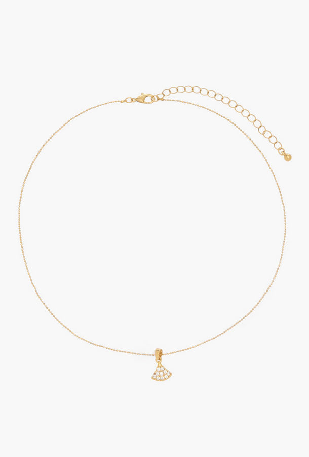 عقد معدني بدلاية ومكعب زركونيا-women-watchesandjewellery-jewellery-necklacesandpendants-image-1