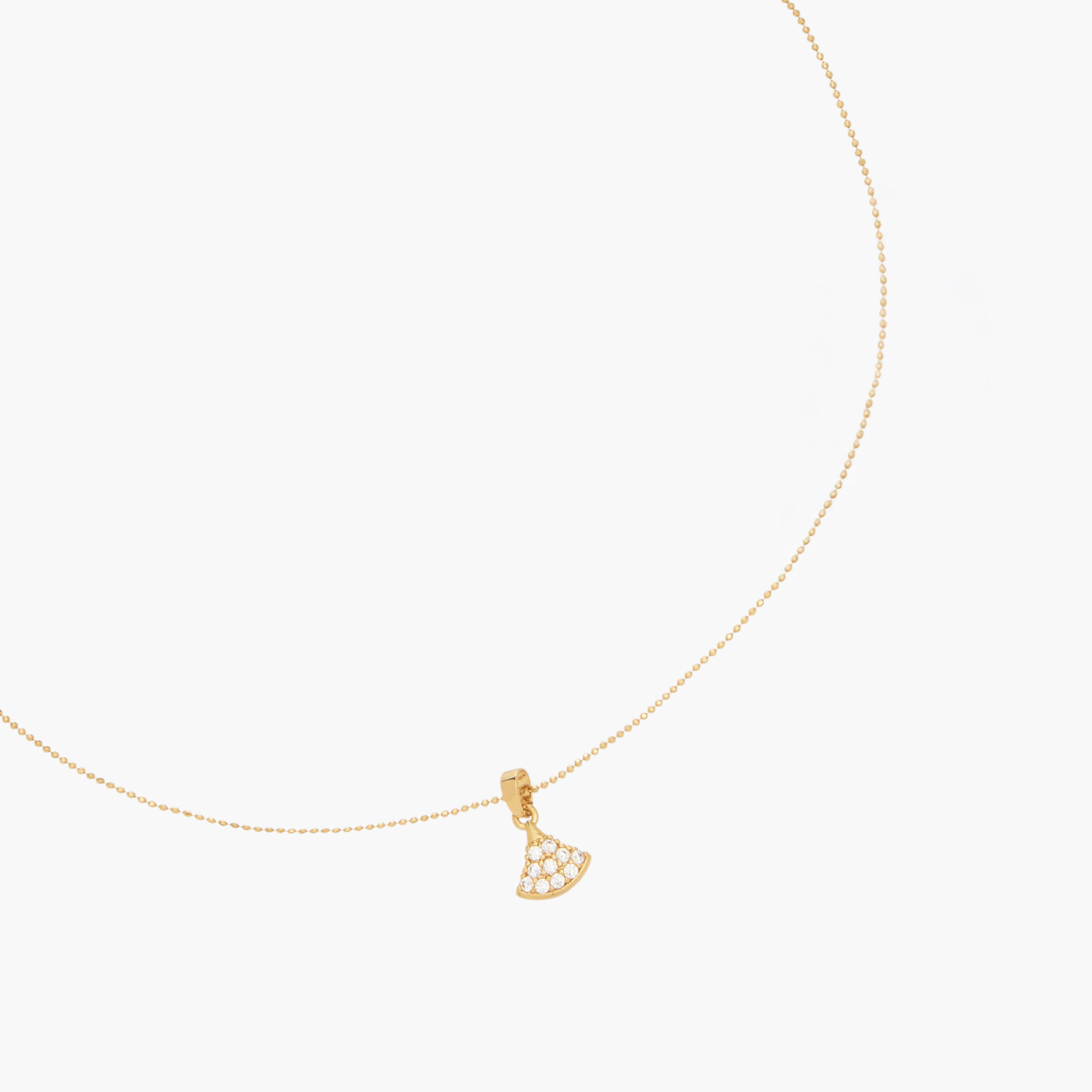 عقد معدني بدلاية ومكعب زركونيا-women-watchesandjewellery-jewellery-necklacesandpendants-image-2
