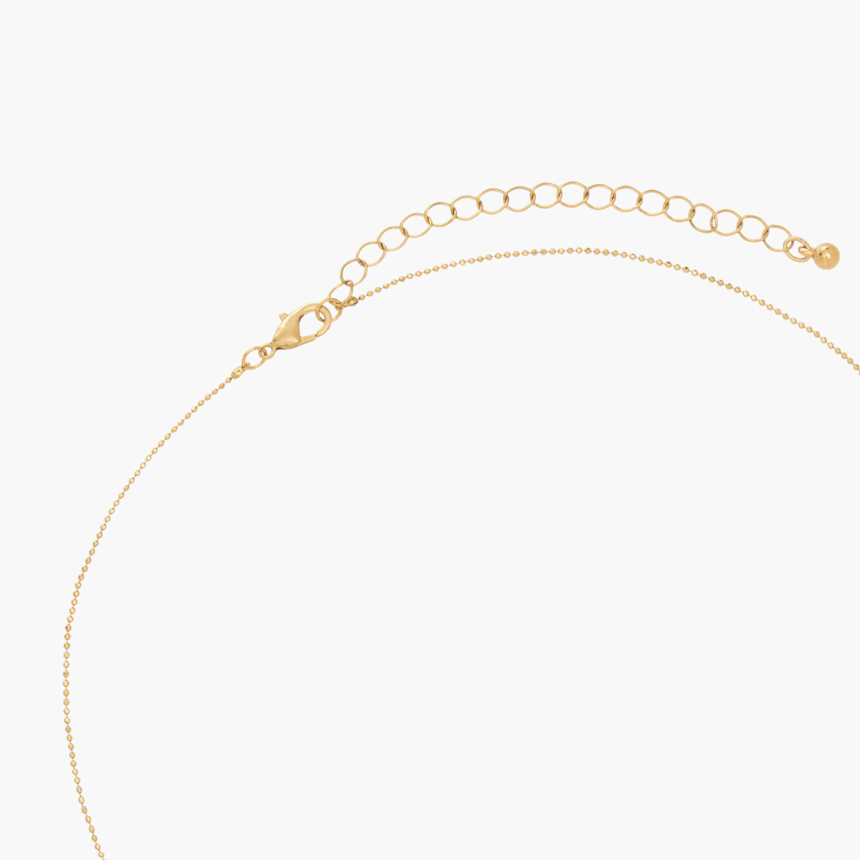 عقد معدني بدلاية ومكعب زركونيا-women-watchesandjewellery-jewellery-necklacesandpendants-image-3