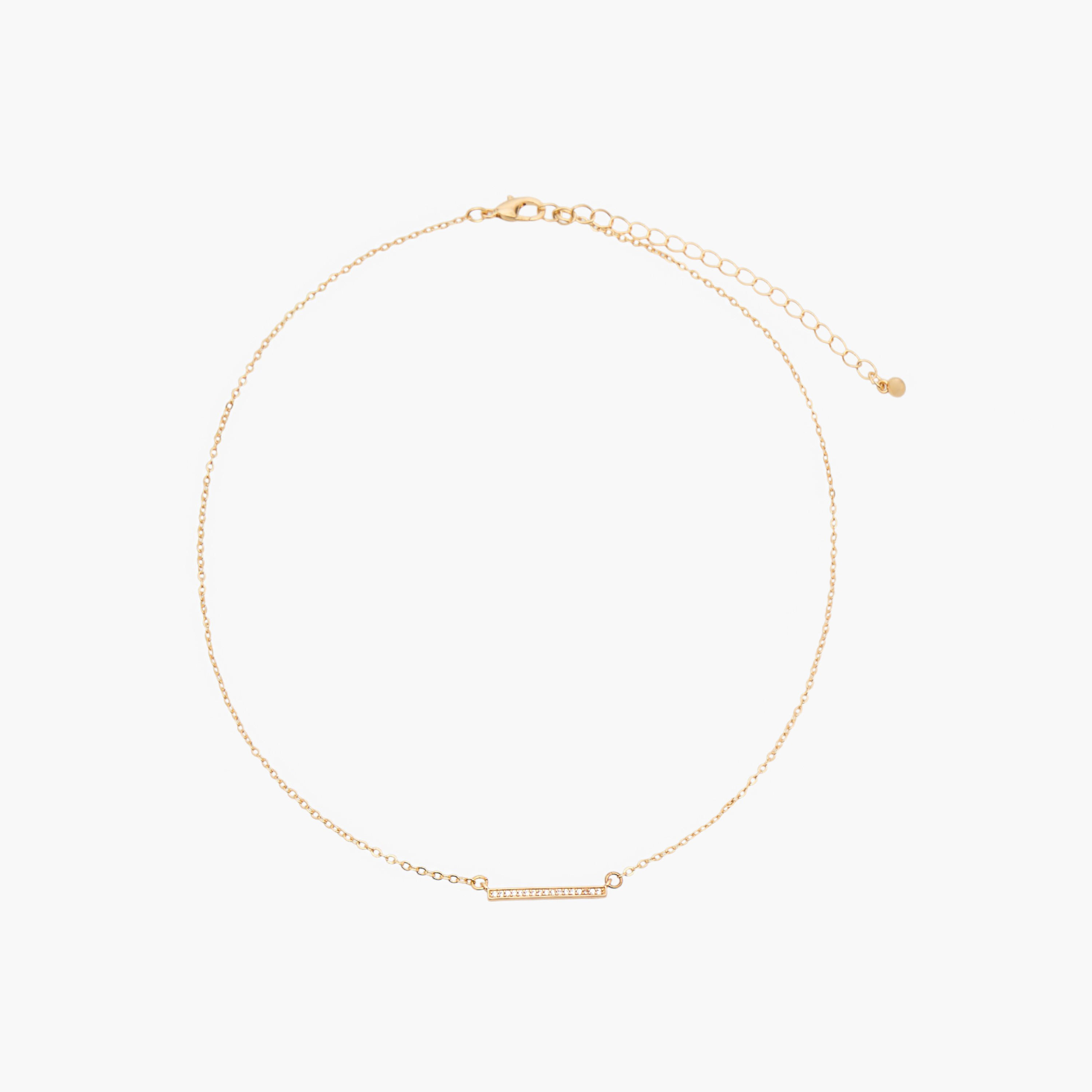 Metal Cubic Zirconia Embellished Pendant Necklace-women-watchesandjewellery-jewellery-necklacesandpendants-image-1