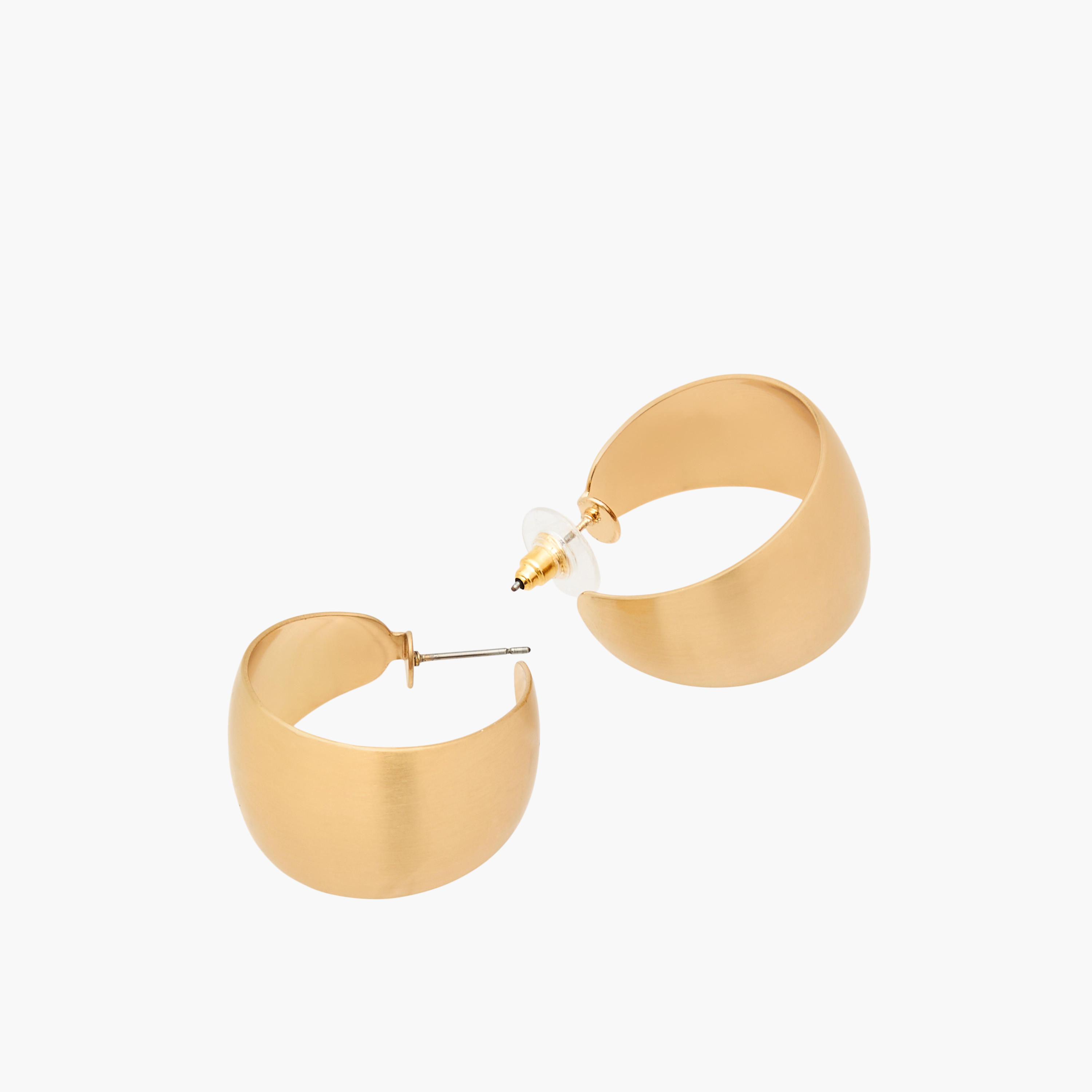 Metal Hoop Earrings with Pushback Closure-women-watchesandjewellery-jewellery-earrings-image-4