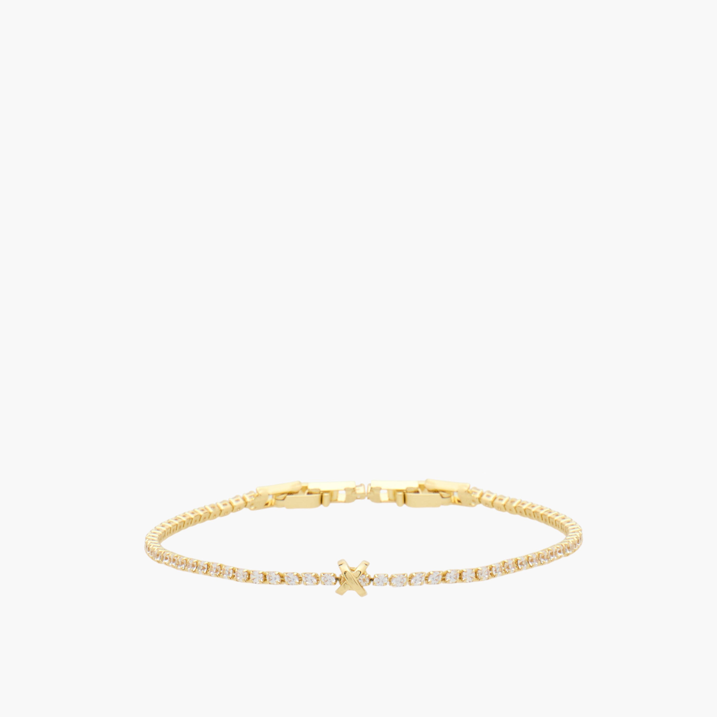 Metal Cubic Zirconia Embellished Bracelet-women-watchesandjewellery-jewellery-banglesandbracelets-image-1