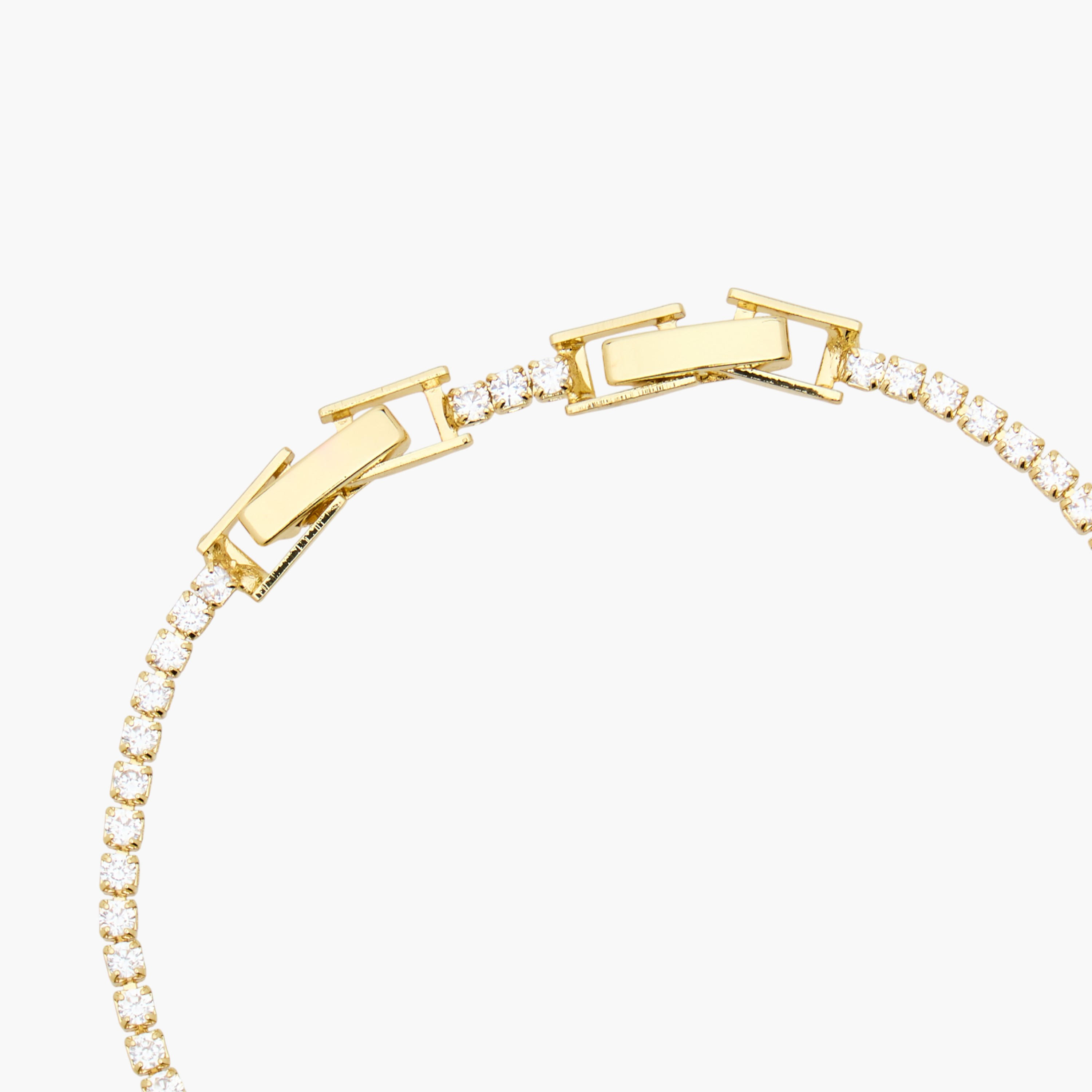 Metal Cubic Zirconia Embellished Bracelet-women-watchesandjewellery-jewellery-banglesandbracelets-image-4