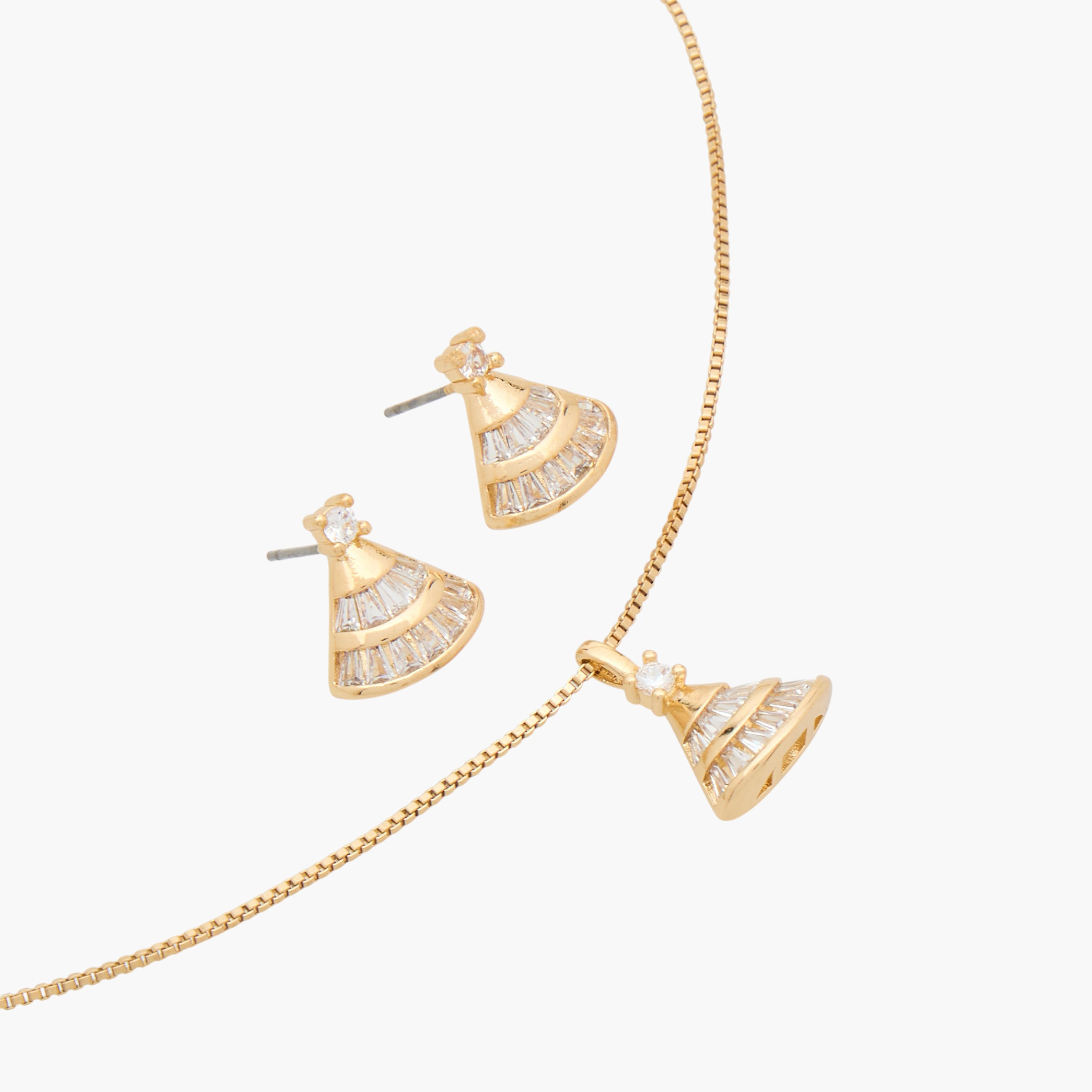 Pendant Necklace and Earrings Set with Cubic Zirconia Embellishment-women-watchesandjewellery-jewellery-jewellerysets-image-3