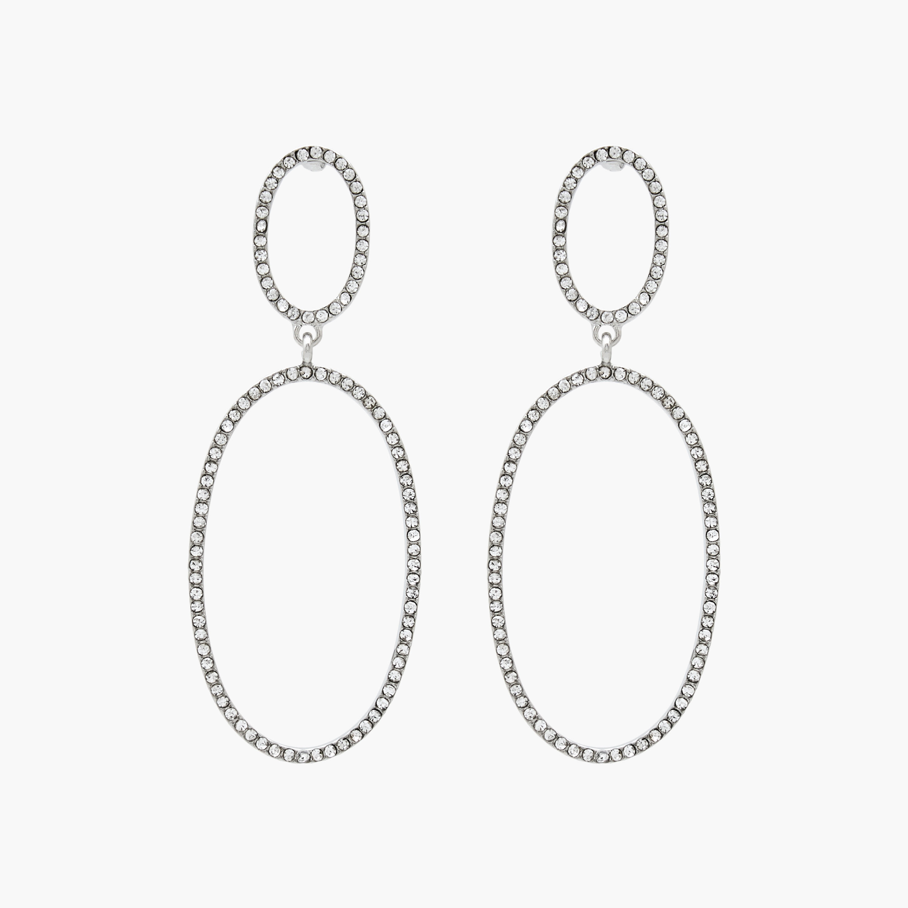 حلق معدني متدلي مزين بمكبس إغلاق خلفي-women-watchesandjewellery-jewellery-earrings-image-1