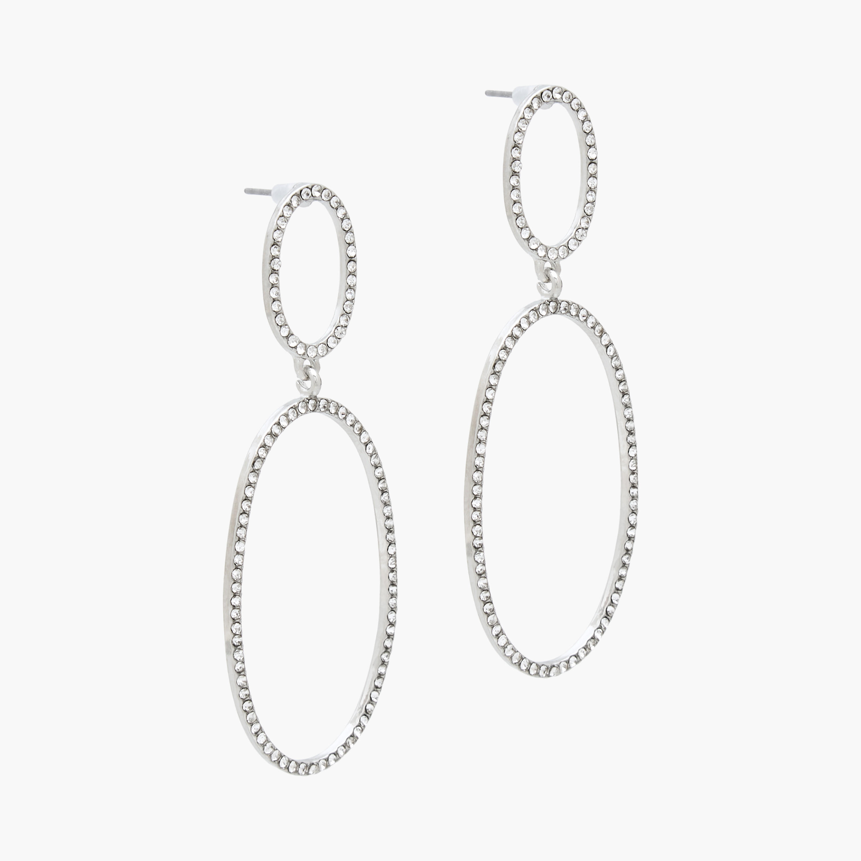 حلق معدني متدلي مزين بمكبس إغلاق خلفي-women-watchesandjewellery-jewellery-earrings-image-2