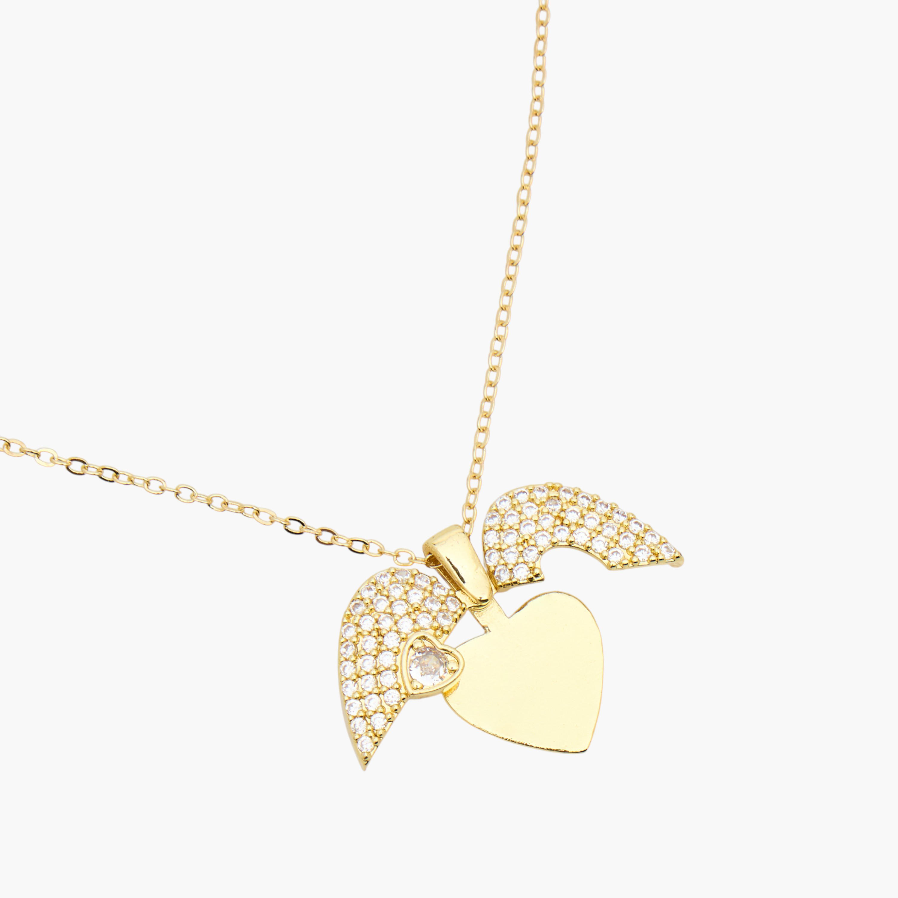 عقد معدن بدلاية مزينة بمكعبات الزيركون-women-watchesandjewellery-jewellery-necklacesandpendants-image-5