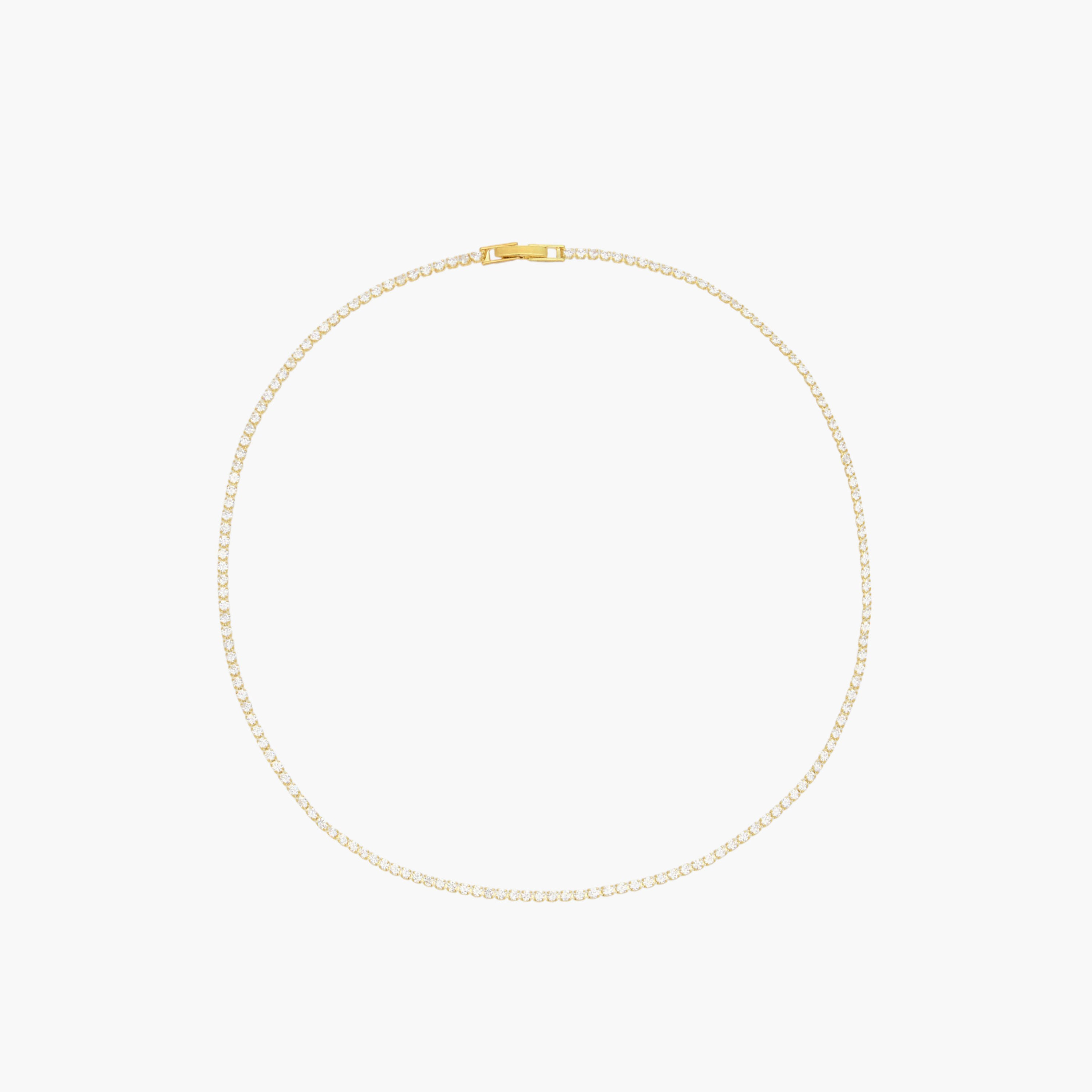 Metal Choker Necklace with Cubic Zirconia Embellishment-women-watchesandjewellery-jewellery-necklacesandpendants-image-1