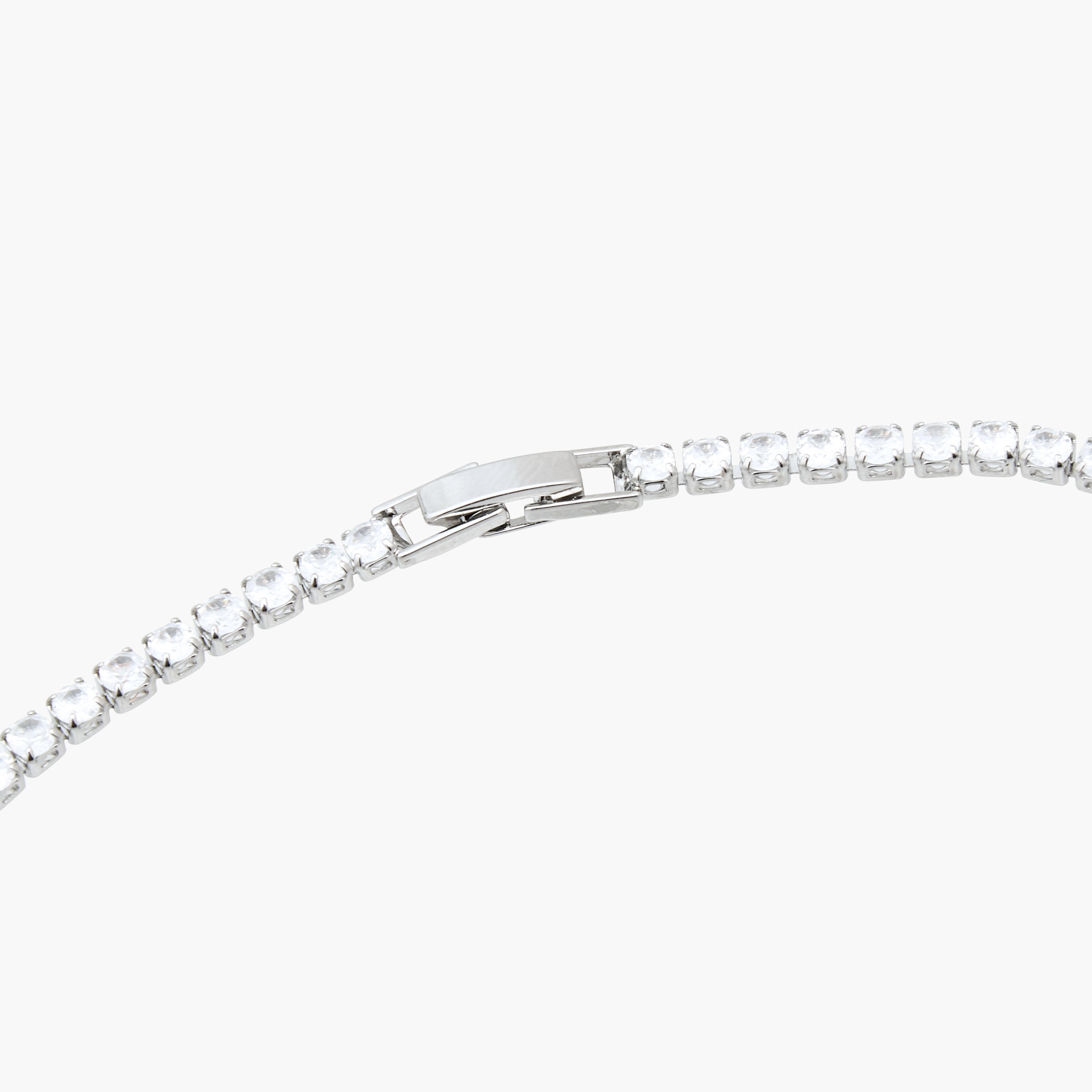 Silver Tone Necklace with Cubic Zirconia Embellishments-women-watchesandjewellery-jewellery-necklacesandpendants-image-3