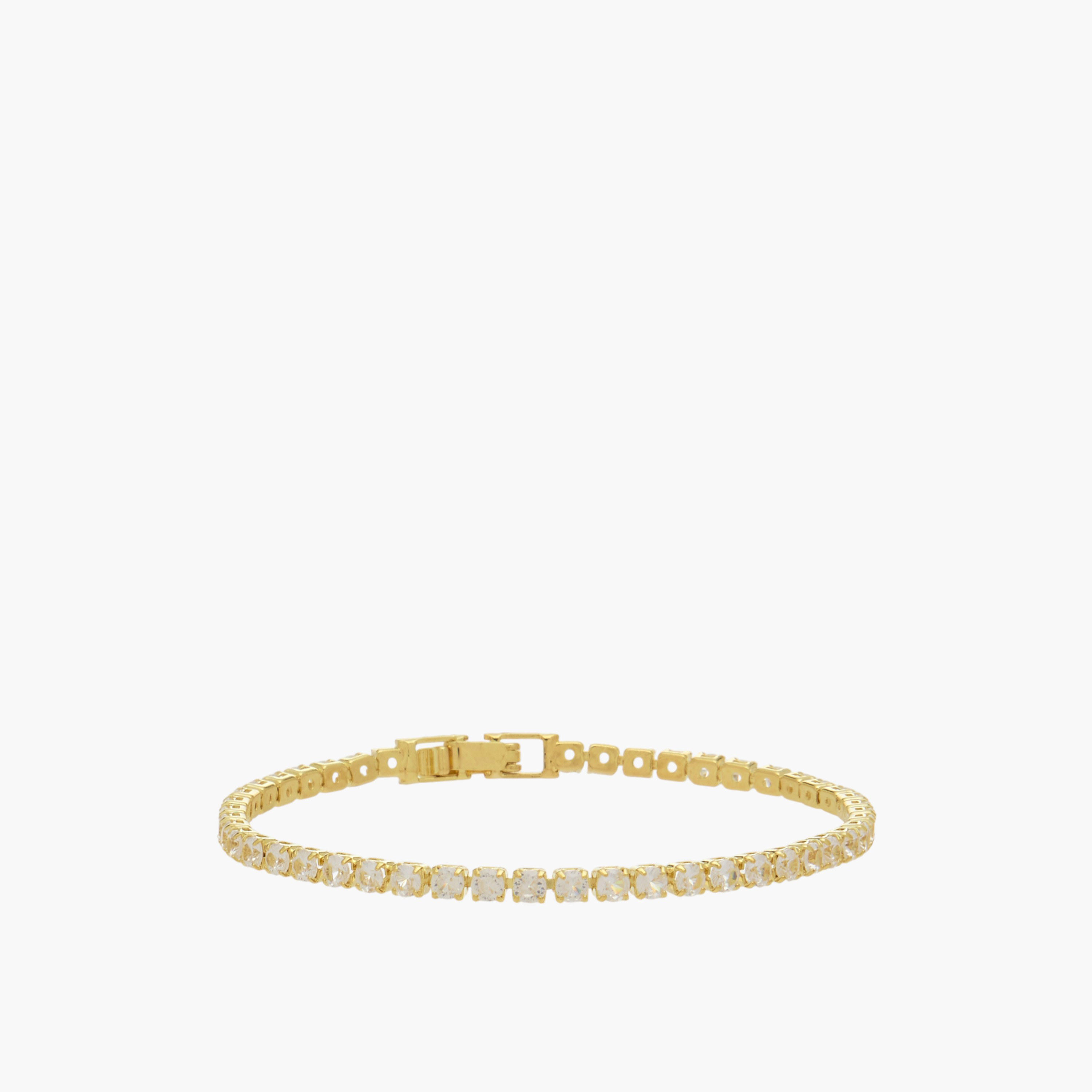 Metal Cubic Zirconia Embellished Bracelet-women-watchesandjewellery-jewellery-banglesandbracelets-image-1