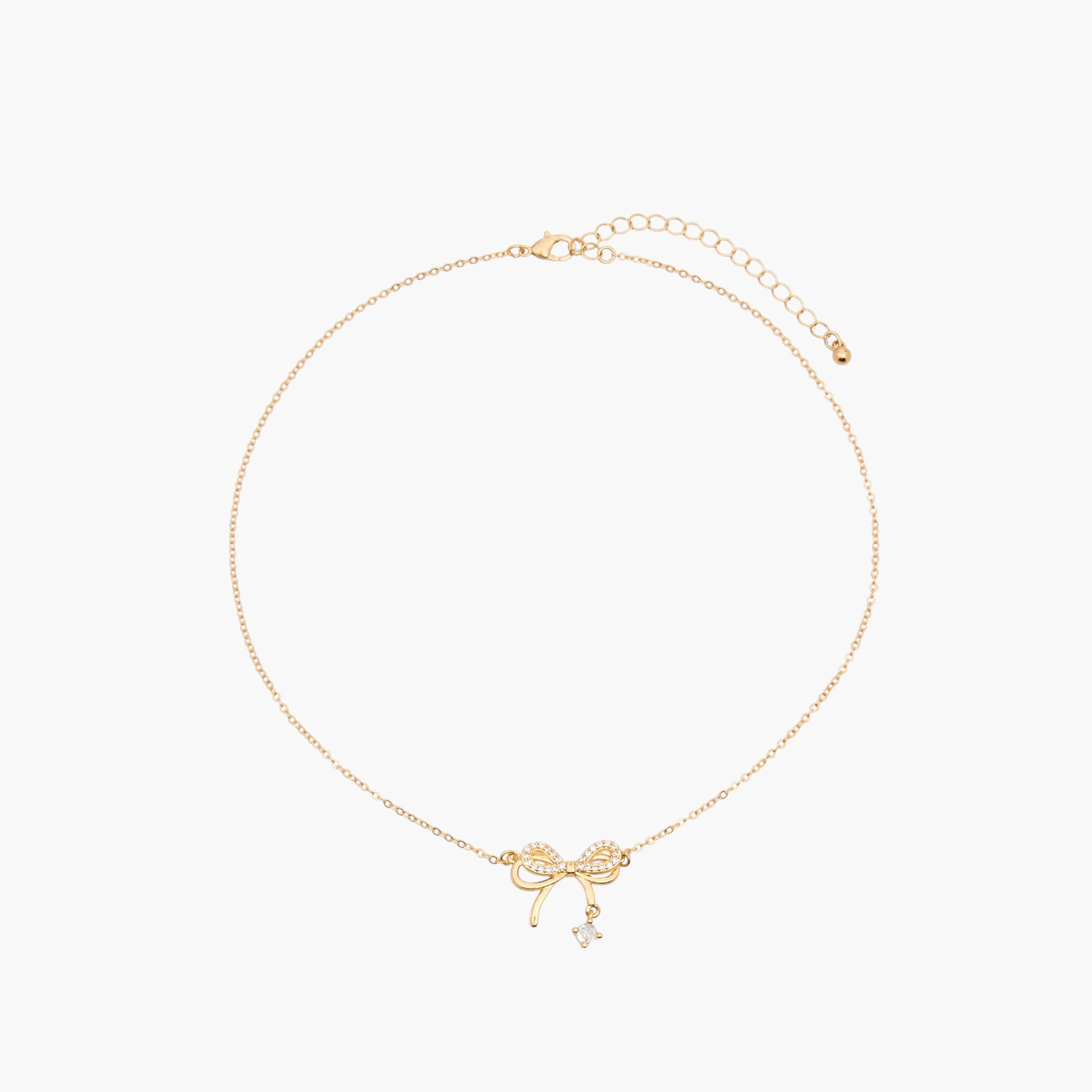 طقم مجوهرات قلادة بدلاية وأقراط بزينة مكعب زيريكون-women-watchesandjewellery-jewellery-jewellerysets-image-2
