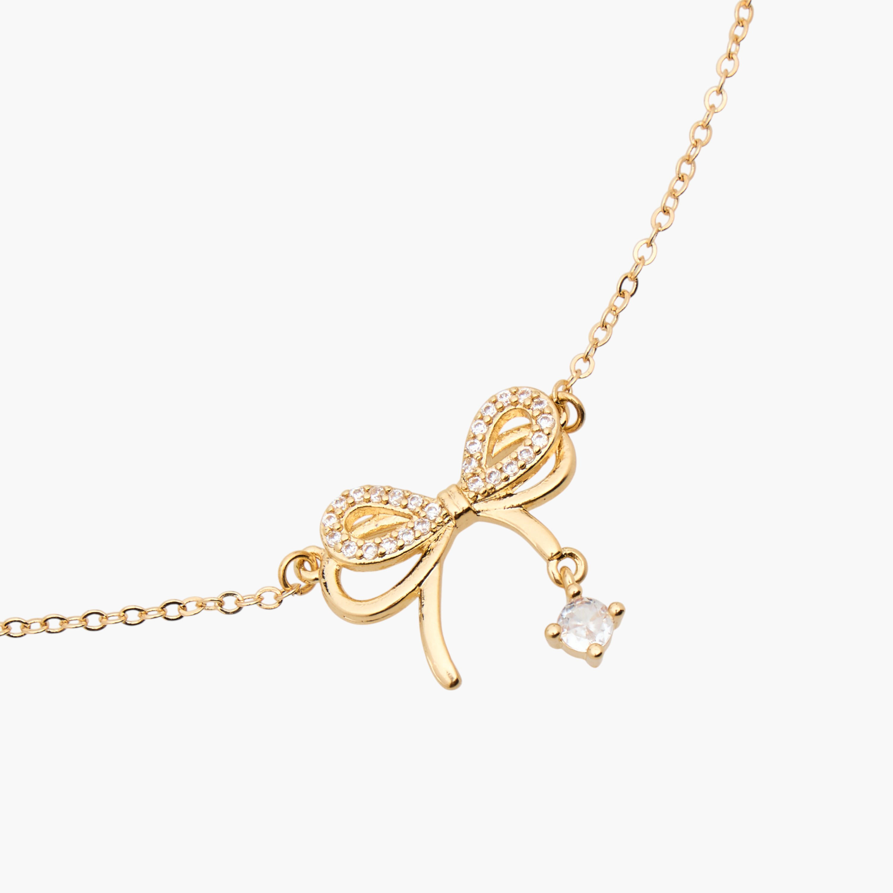 طقم مجوهرات قلادة بدلاية وأقراط بزينة مكعب زيريكون-women-watchesandjewellery-jewellery-jewellerysets-image-7