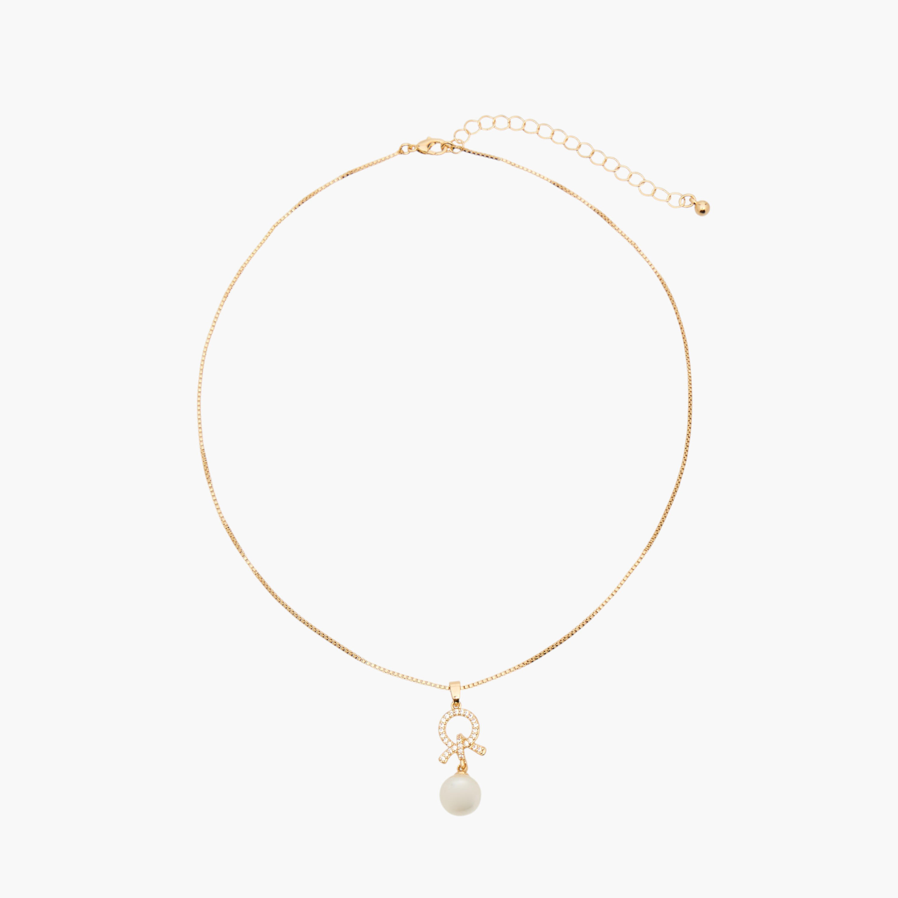 Pendant Necklace and Earrings Set with Cubic Zirconia Embellishment-women-watchesandjewellery-jewellery-jewellerysets-image-2