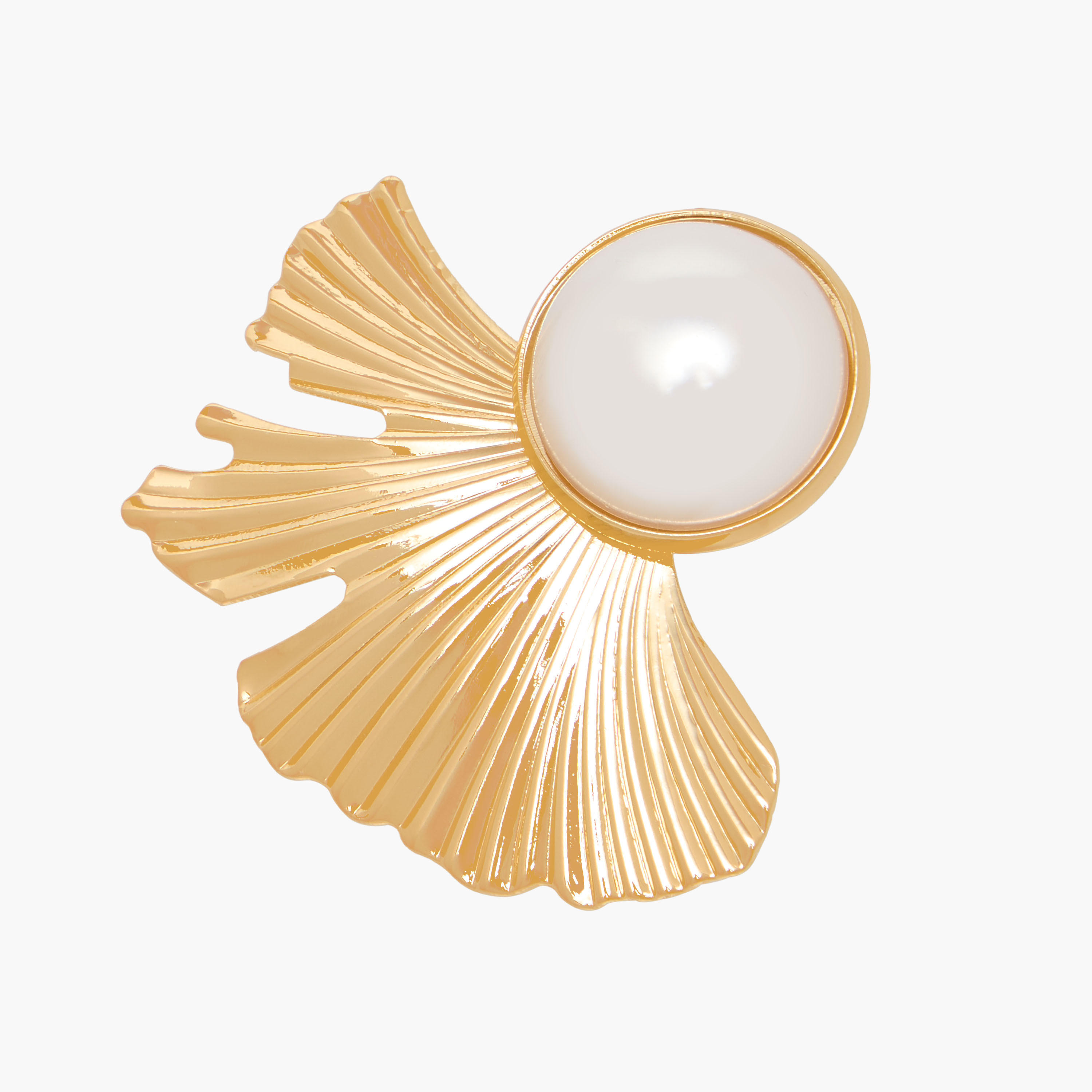 Metallic Petal Stud Earrings with Pushback Closure-women-watchesandjewellery-jewellery-earrings-image-4