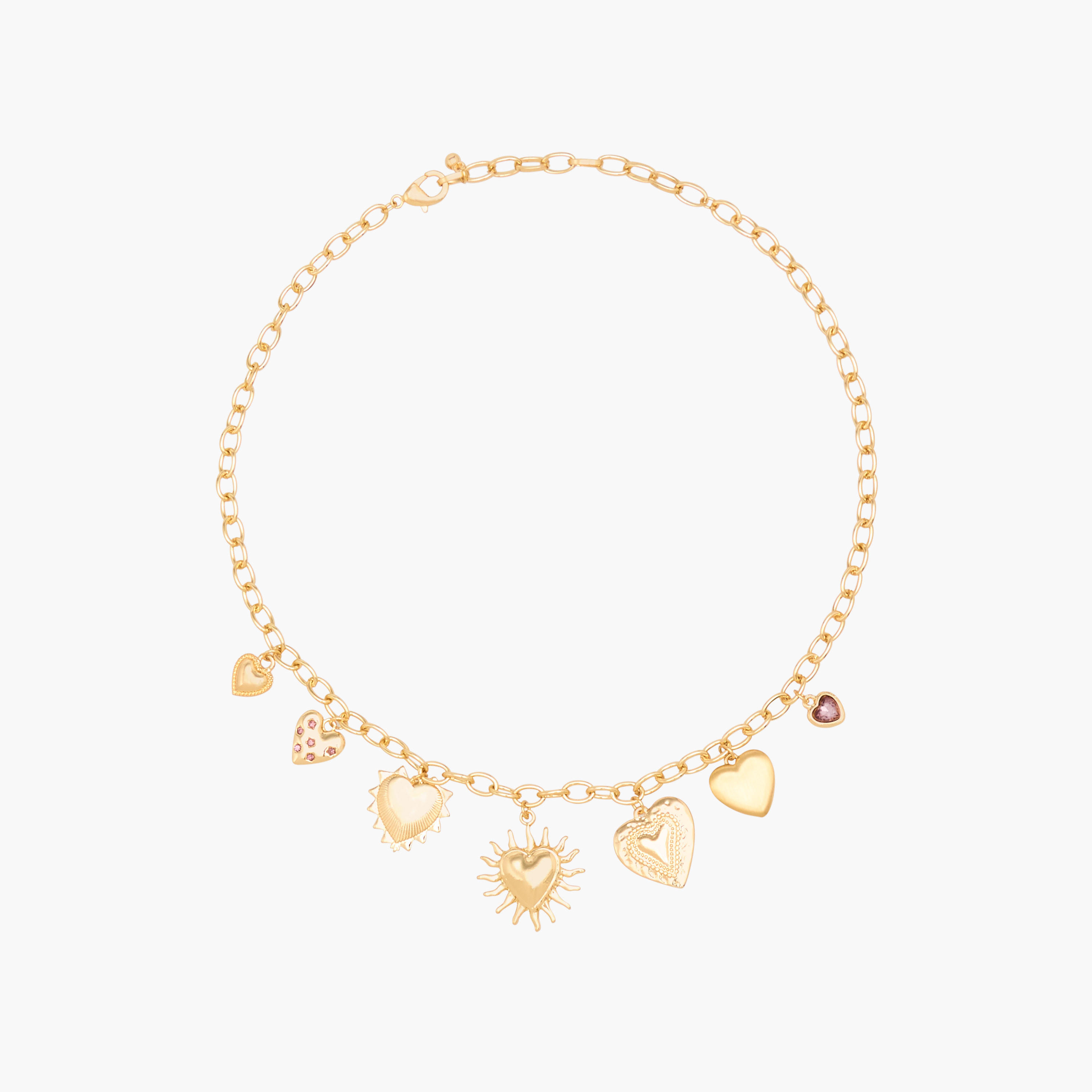 عقد معدني مزين بتفاصيل دلايّات-women-watchesandjewellery-jewellery-necklacesandpendants-image-1