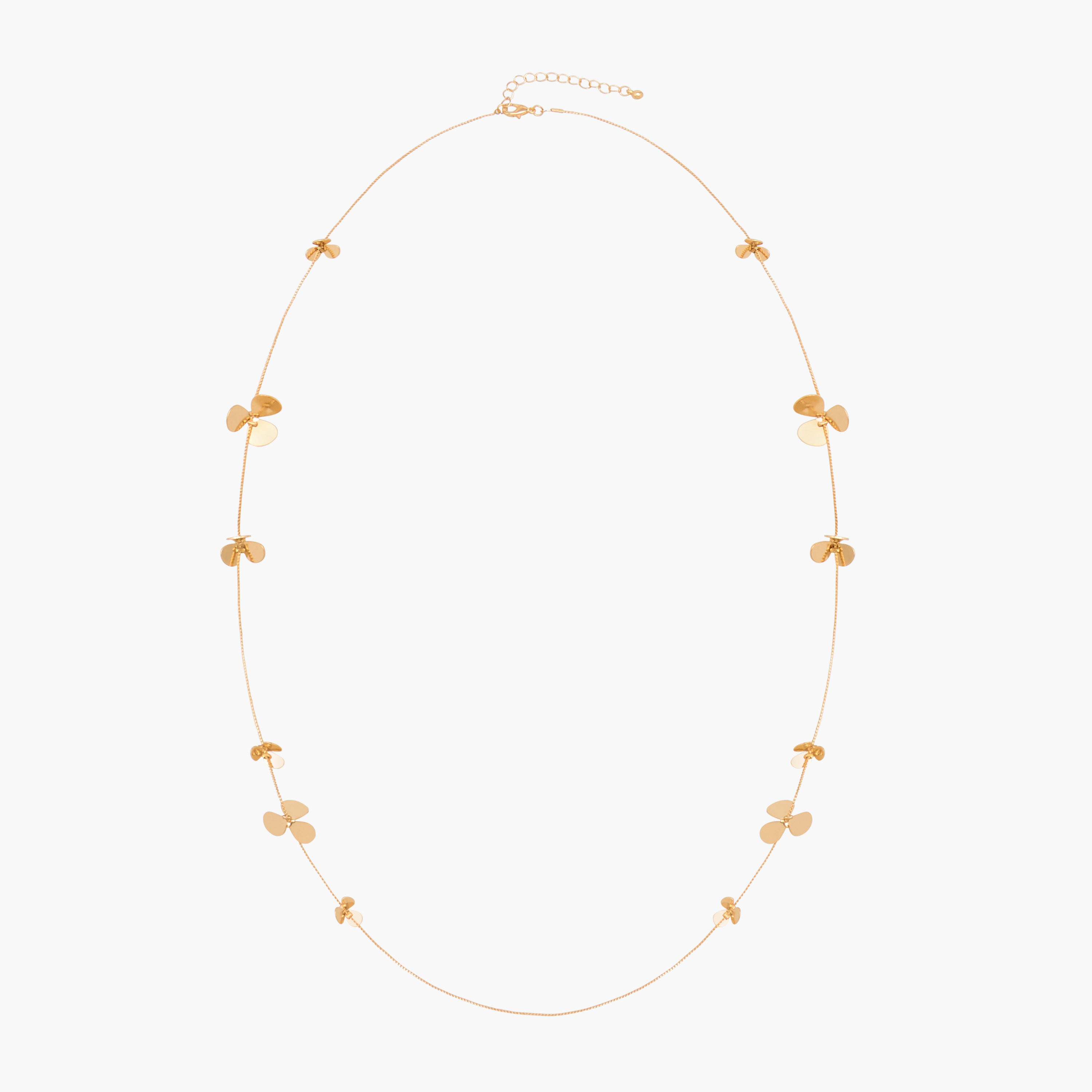 Metal Floral Accent Chain Necklace-women-watchesandjewellery-jewellery-necklacesandpendants-image-1