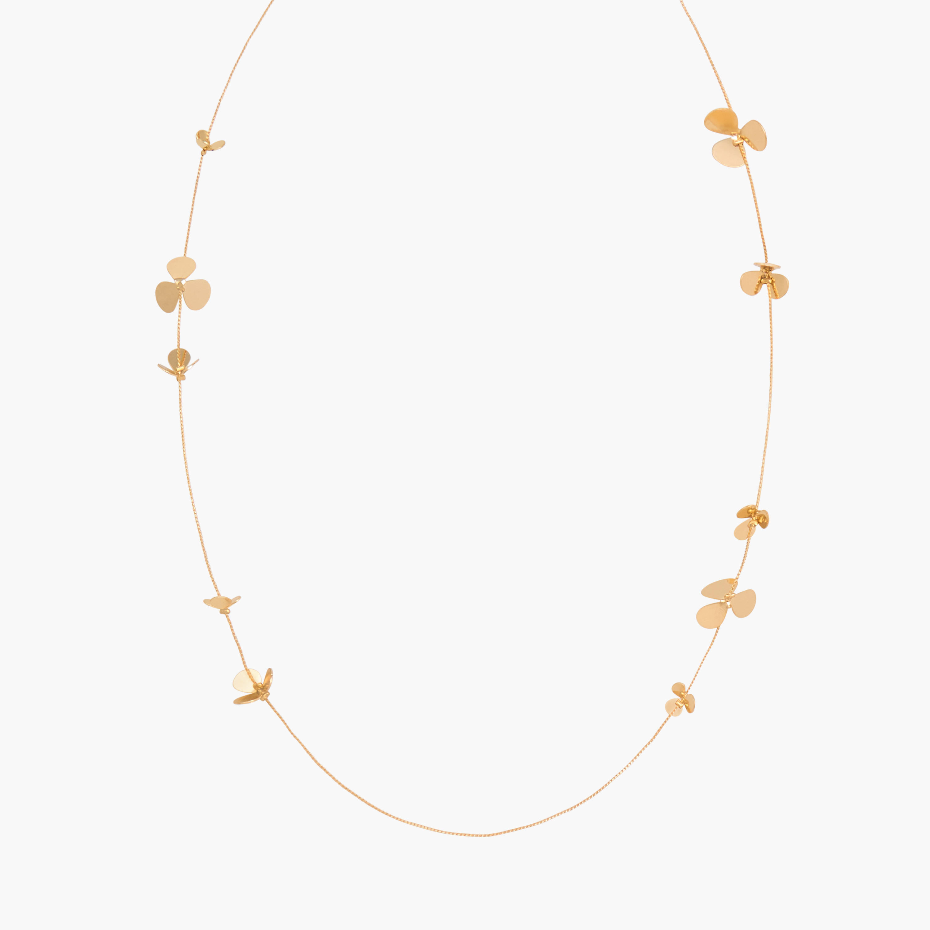 Metal Floral Accent Chain Necklace-women-watchesandjewellery-jewellery-necklacesandpendants-image-2