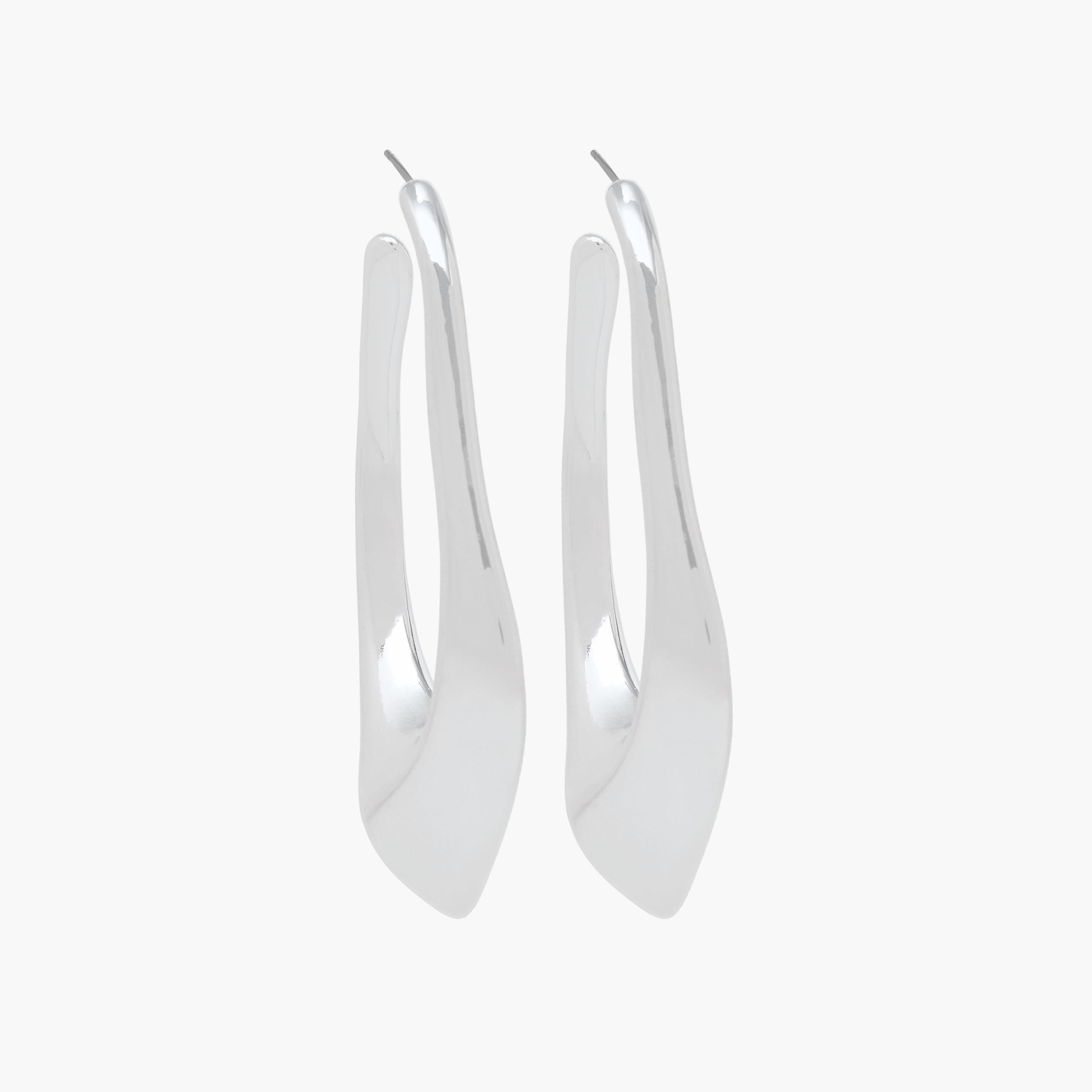 حلق طوق ميتاليك بمكبس إغلاق خلفي-women-watchesandjewellery-jewellery-earrings-image-1