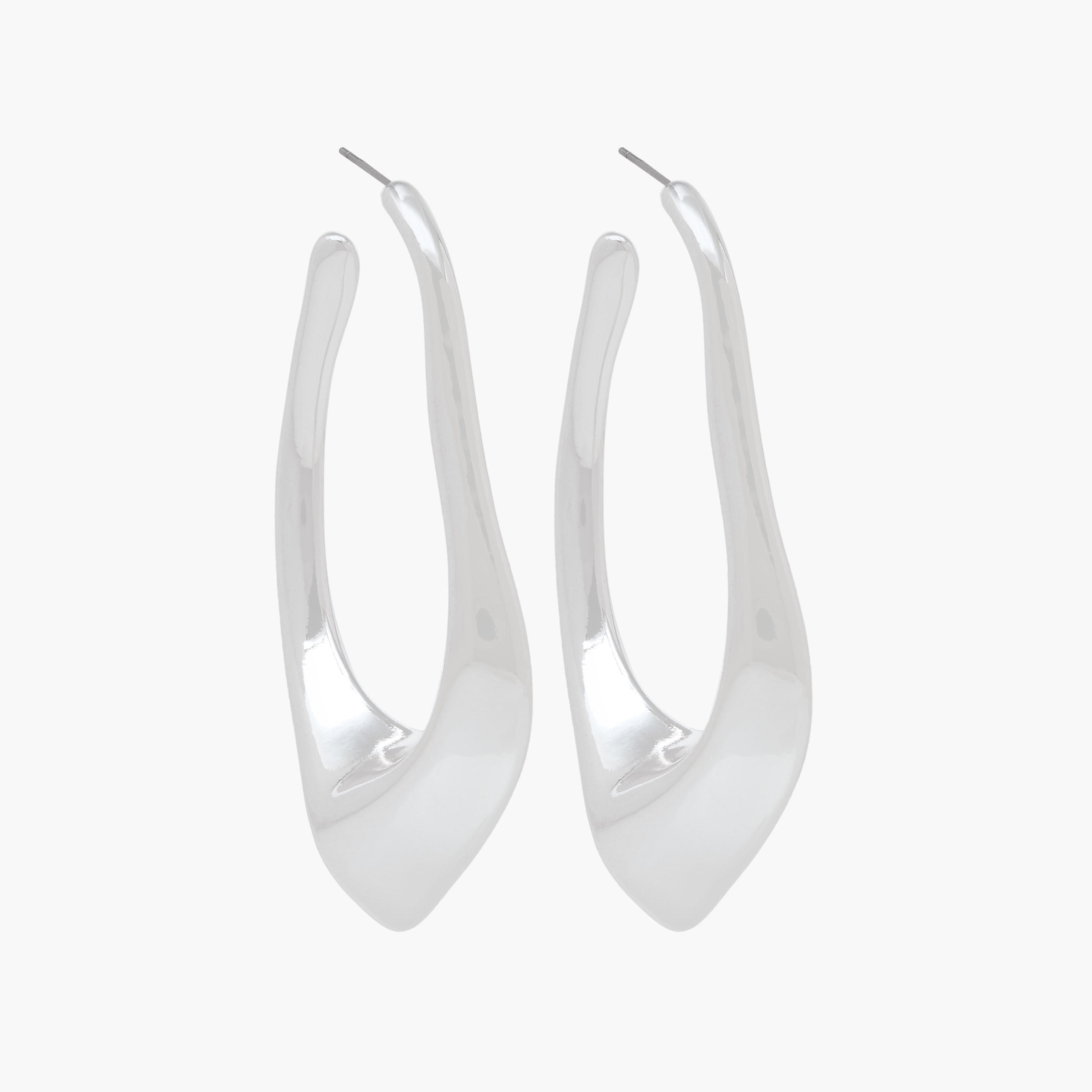 حلق طوق ميتاليك بمكبس إغلاق خلفي-women-watchesandjewellery-jewellery-earrings-image-2