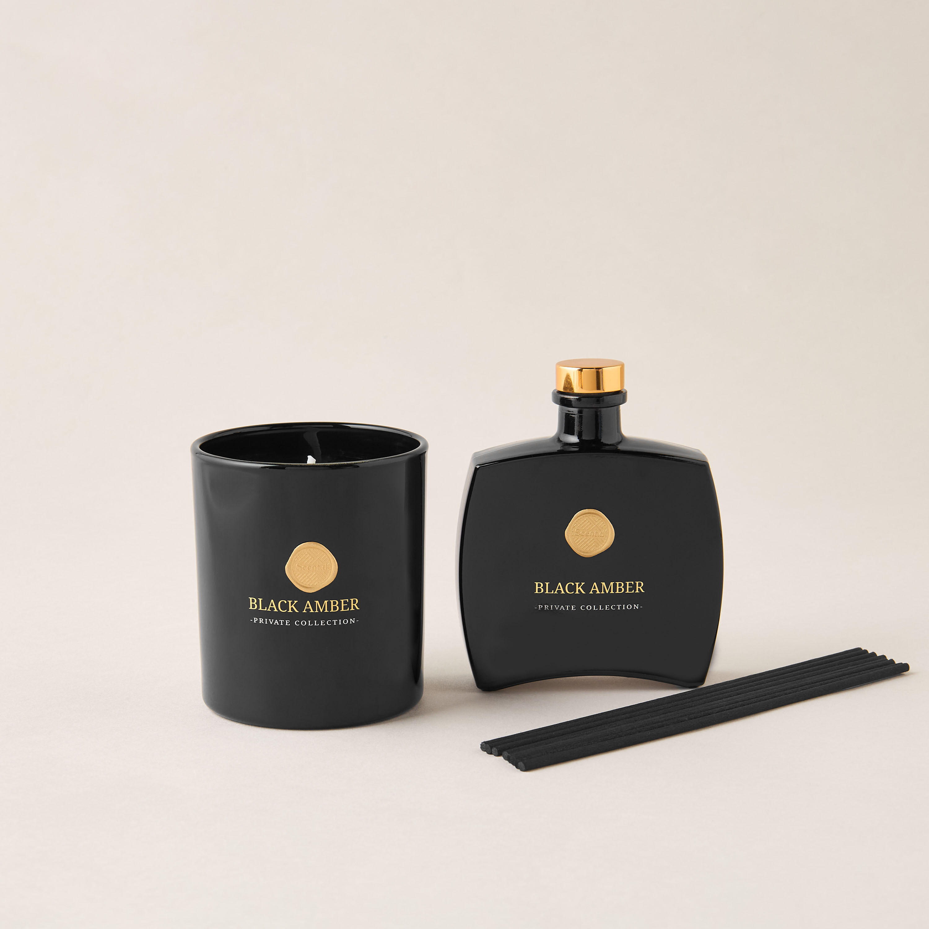 Scent.d London Black Amber 2-Piece Gift Set-household-homefragrance-fragrancegiftset-image-1