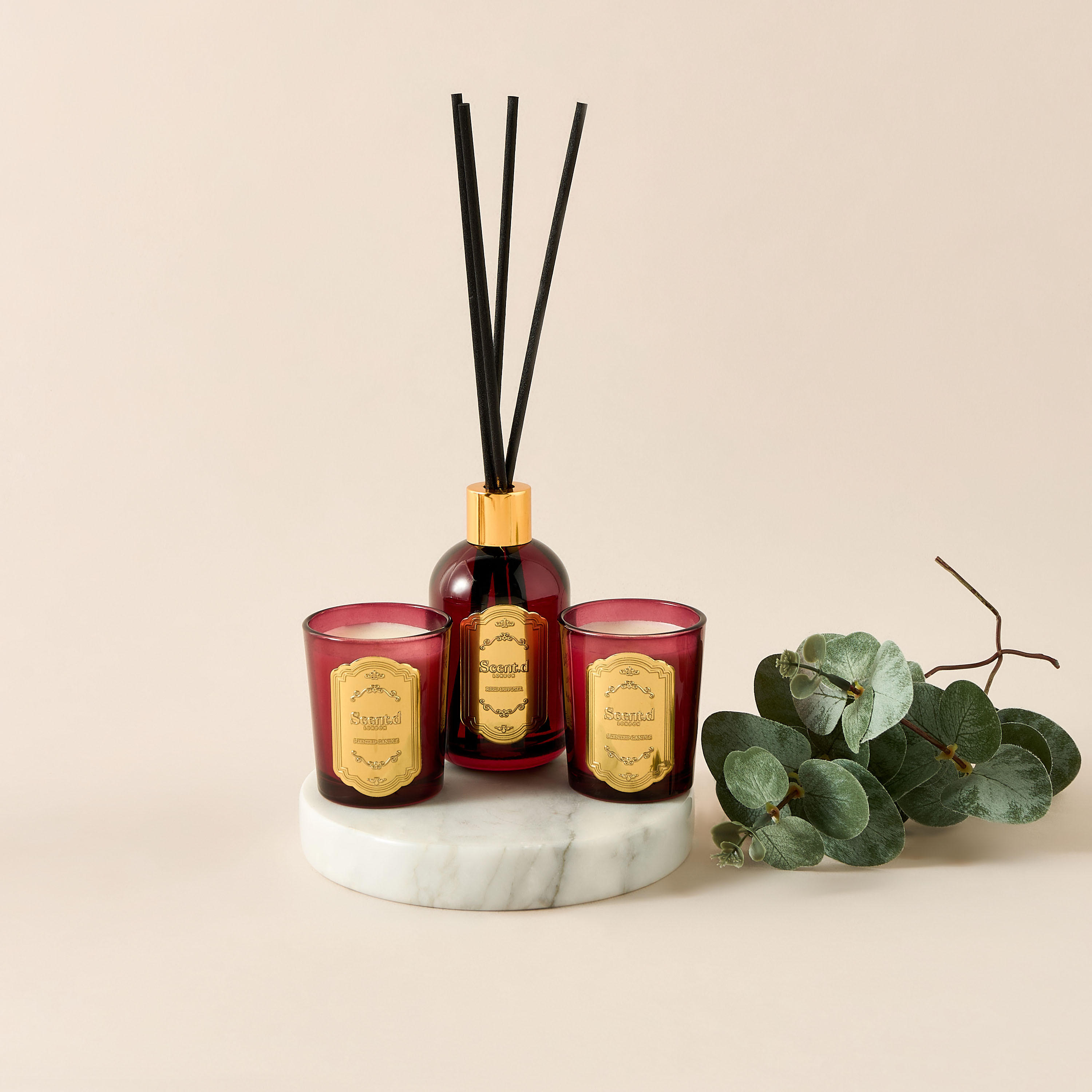 Scent.d London Desert Sorbet Scented Jar Candle and Reed Diffuser Set-household-homefragrance-fragrancegiftset-image-1