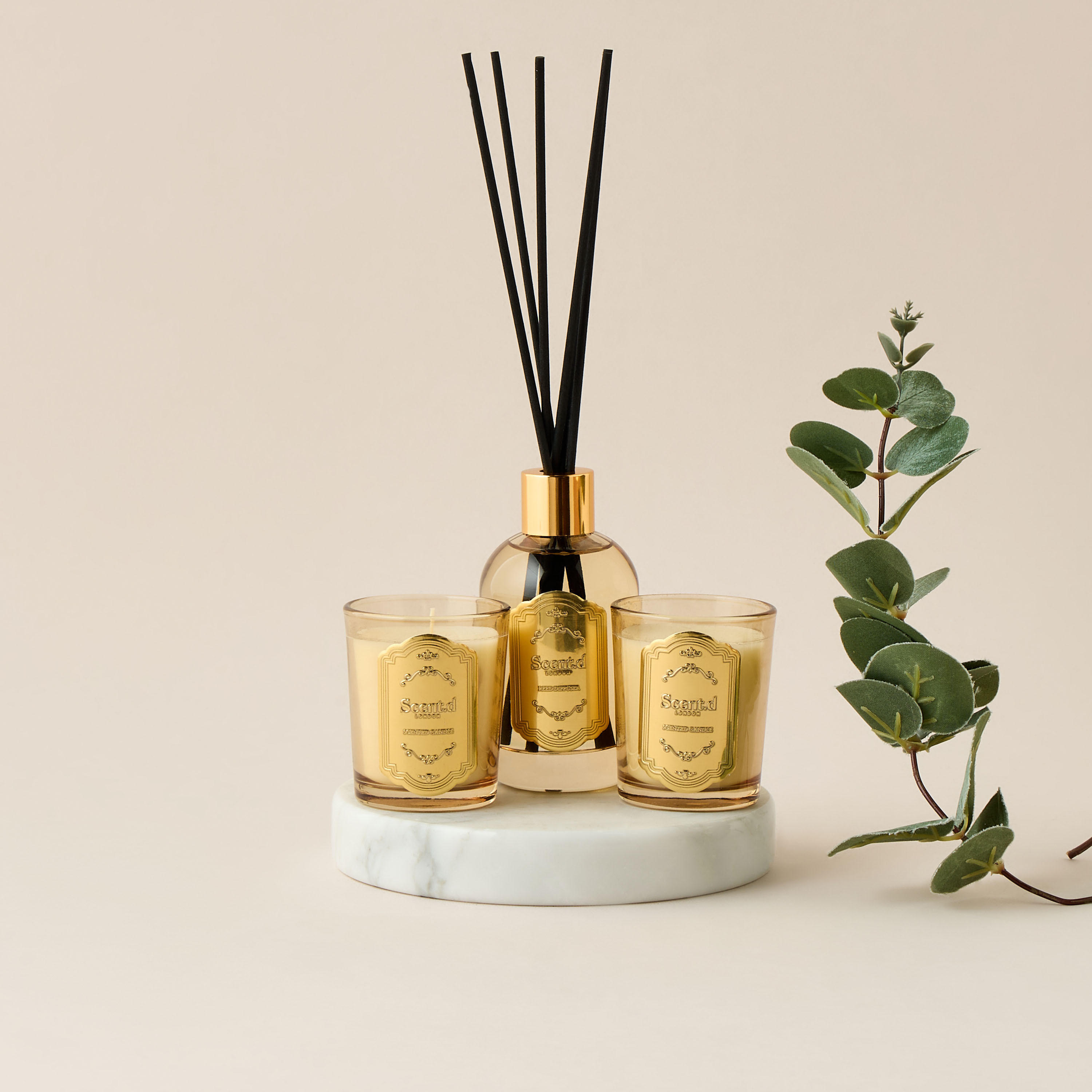 Scent.d London Desert Sorbet Scented Jar Candle and Reed Diffuser Set-household-homefragrance-fragrancegiftset-image-1