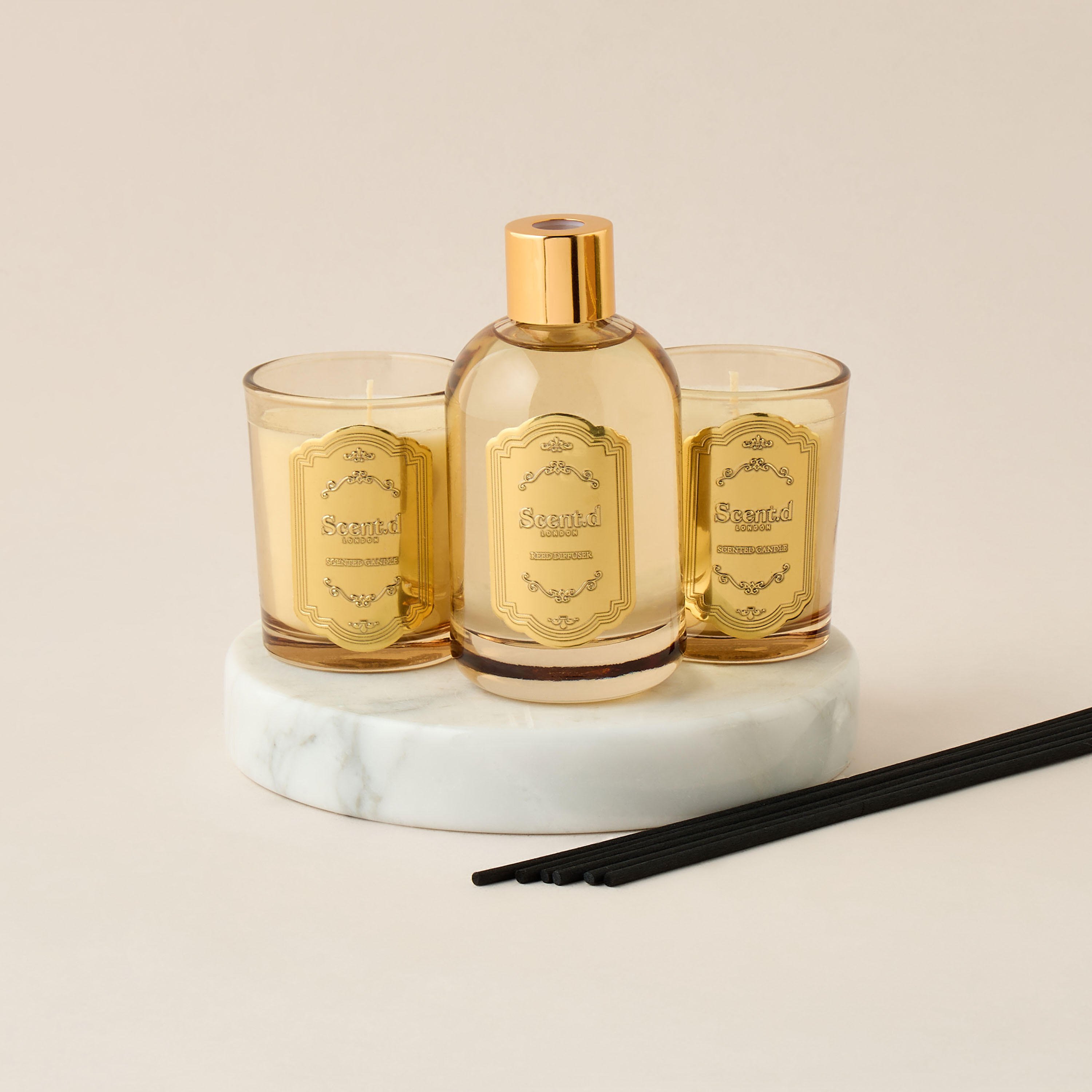 Scent.d London Desert Sorbet Scented Jar Candle and Reed Diffuser Set-household-homefragrance-fragrancegiftset-image-2