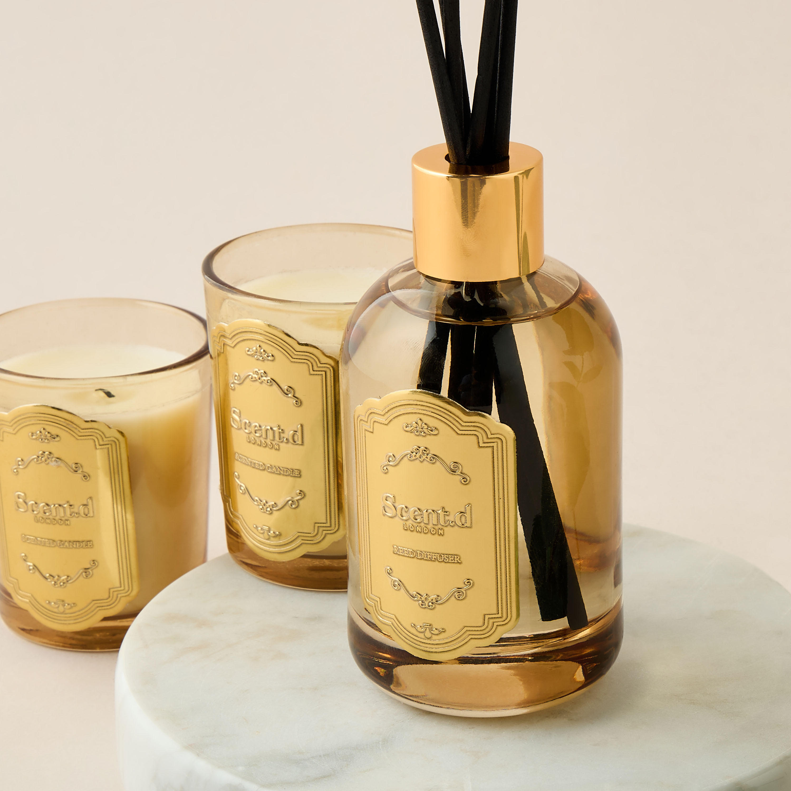 Scent.d London Desert Sorbet Scented Jar Candle and Reed Diffuser Set-household-homefragrance-fragrancegiftset-image-3
