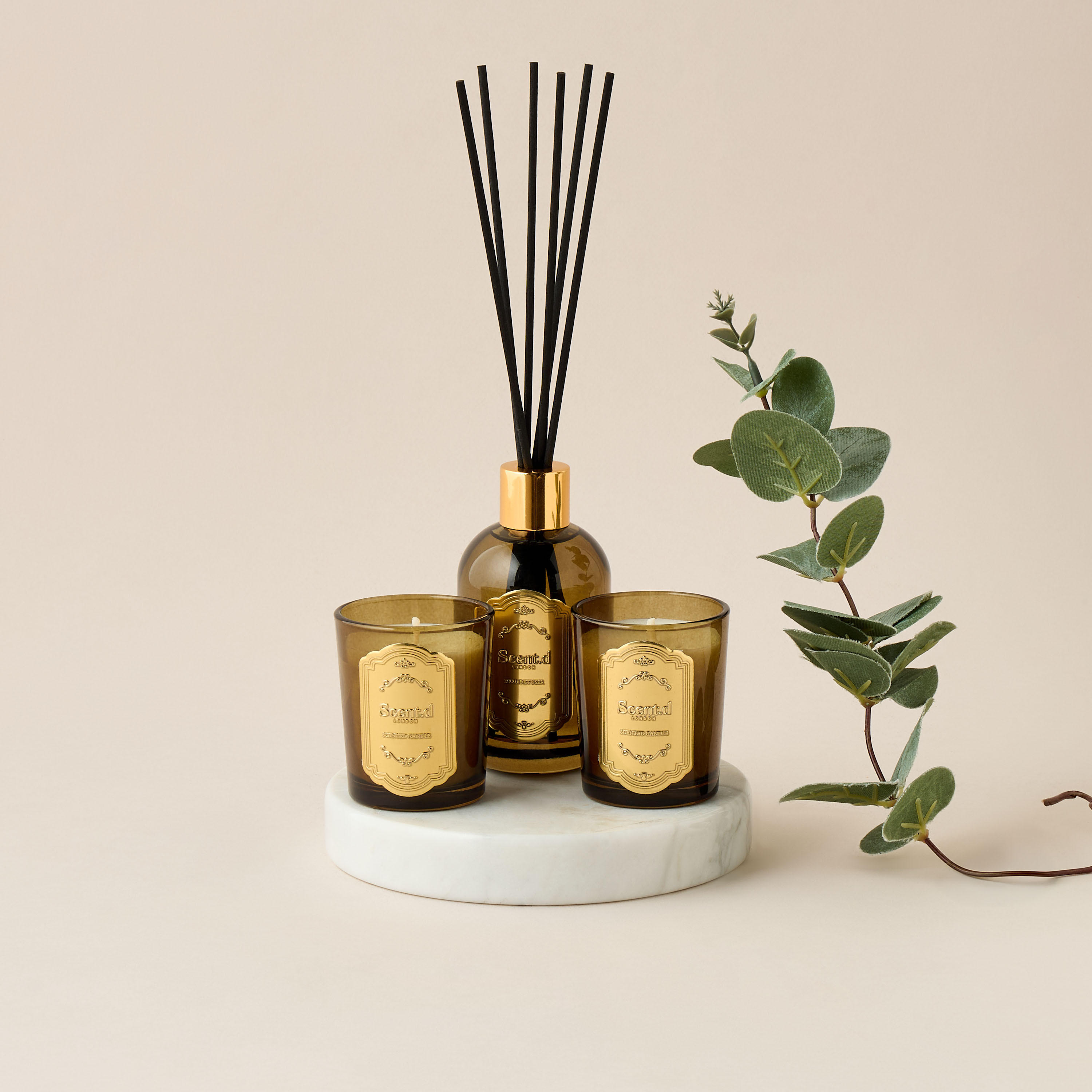 Scent.d London Desert Sorbet Scented Jar Candle and Reed Diffuser Set-household-homefragrance-fragrancegiftset-image-1