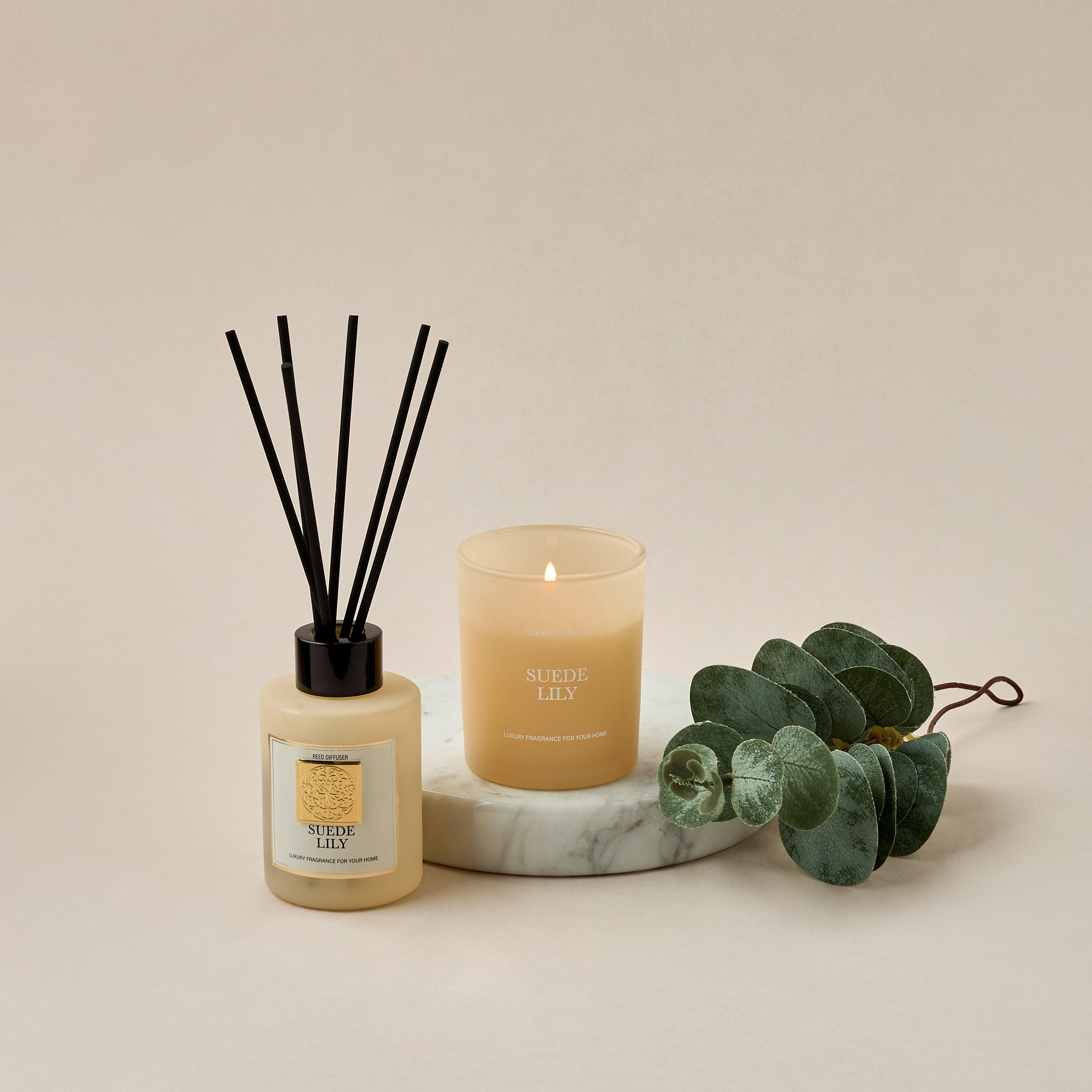 Suede Lily Scented Reed Diffuser and Jar Candle Set-household-homefragrance-fragrancegiftset-image-5