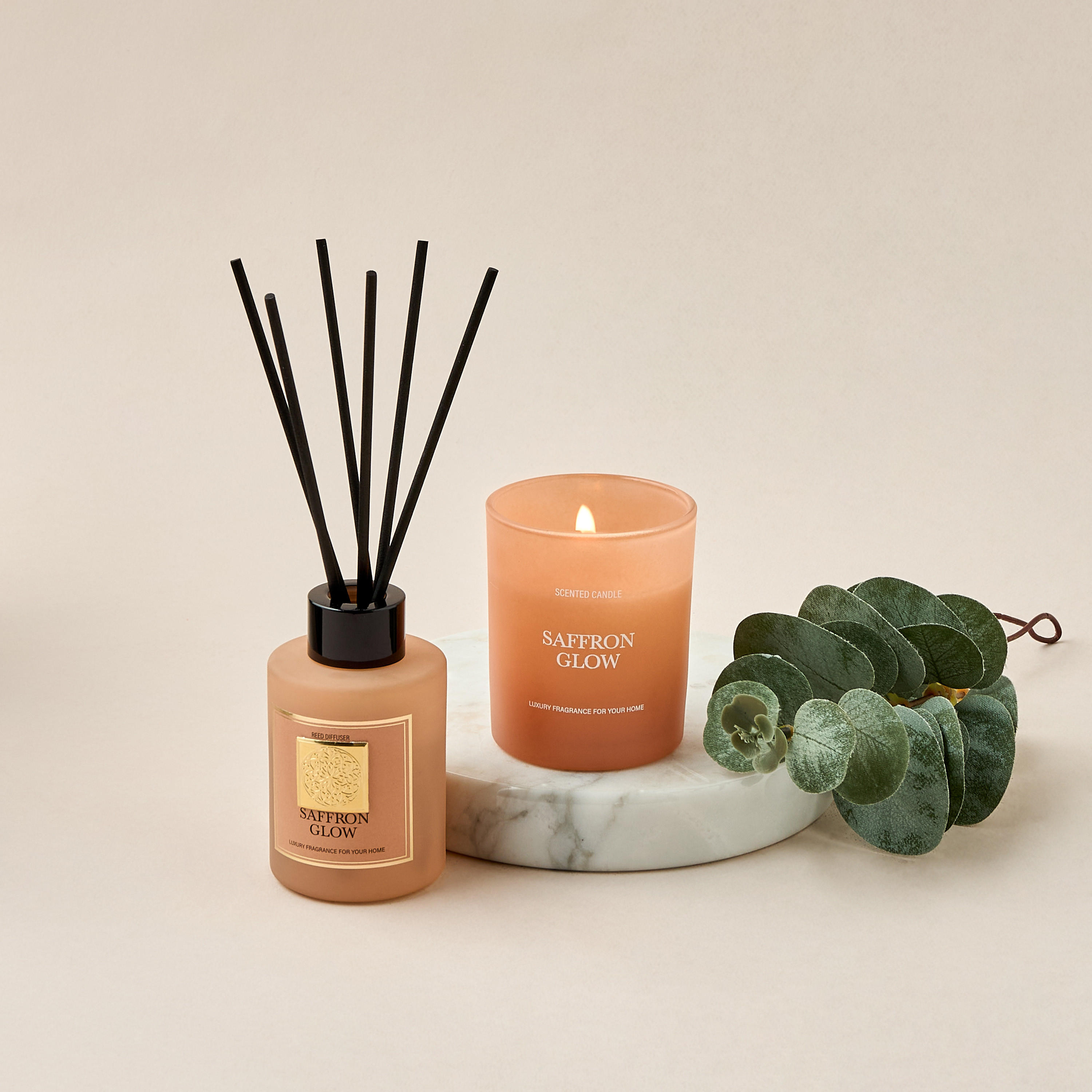 Saffron Glow Scented Reed Diffuser and Jar Candle Set-household-homefragrance-fragrancegiftset-image-5