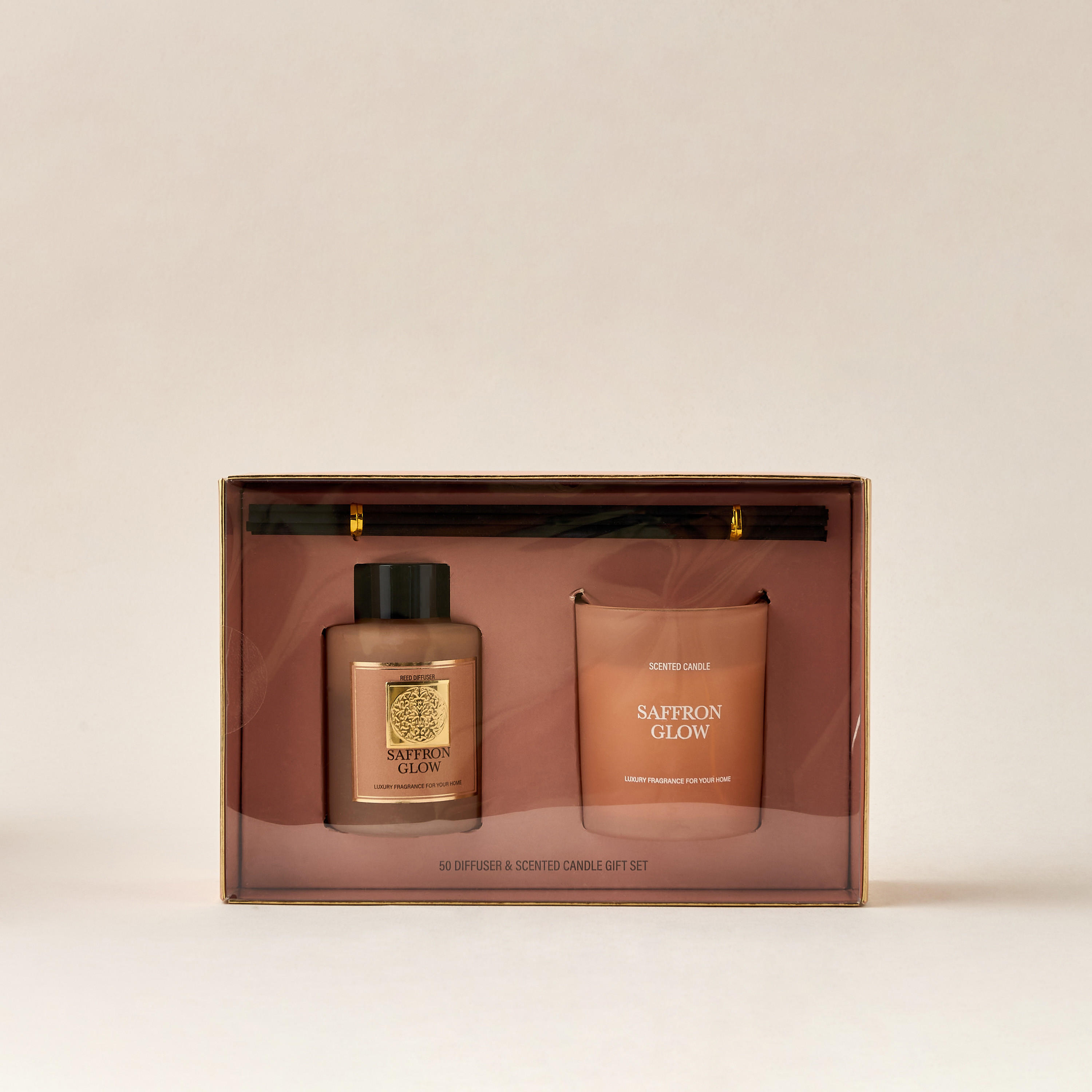 Saffron Glow Scented Reed Diffuser and Jar Candle Set-household-homefragrance-fragrancegiftset-image-6