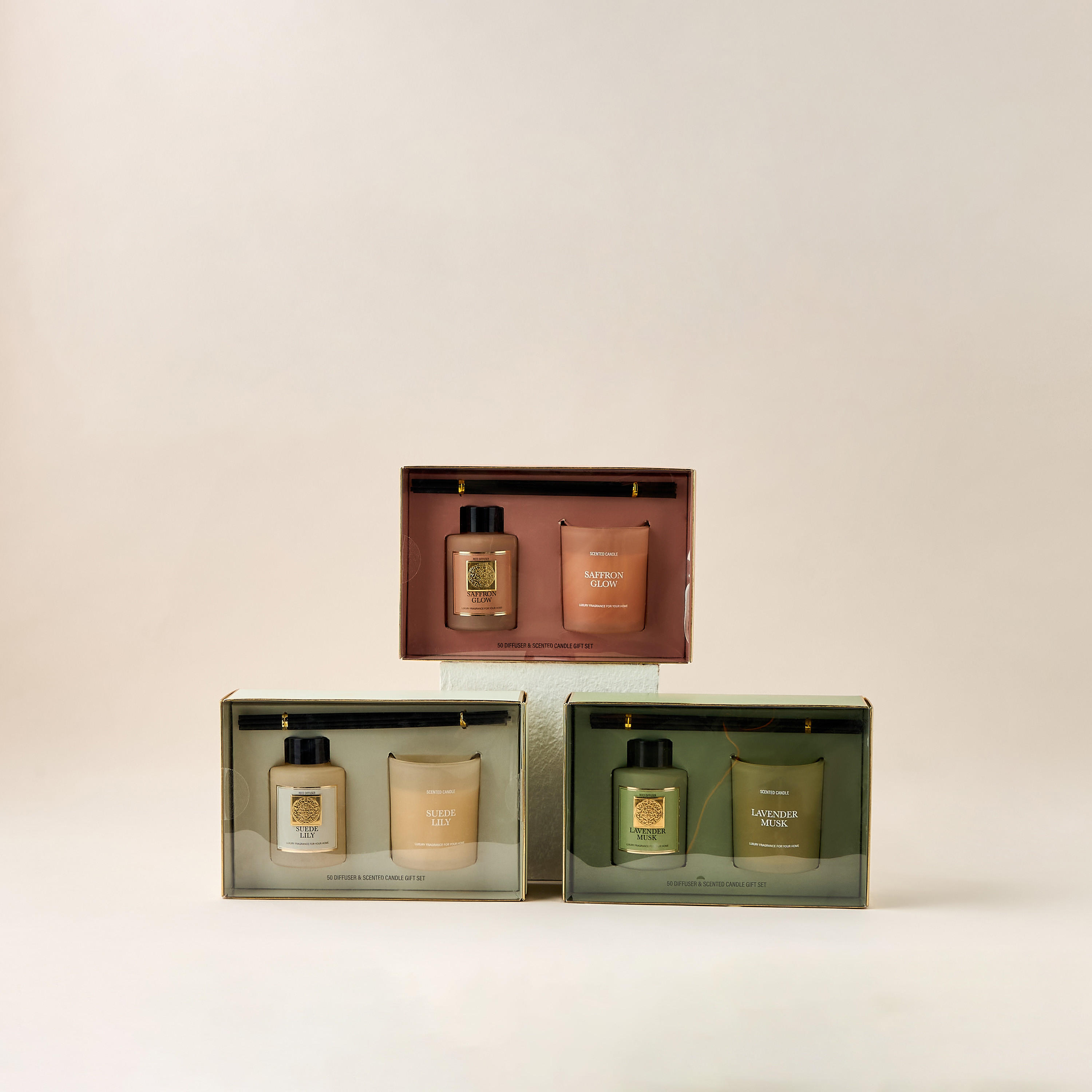 Saffron Glow Scented Reed Diffuser and Jar Candle Set-household-homefragrance-fragrancegiftset-image-7